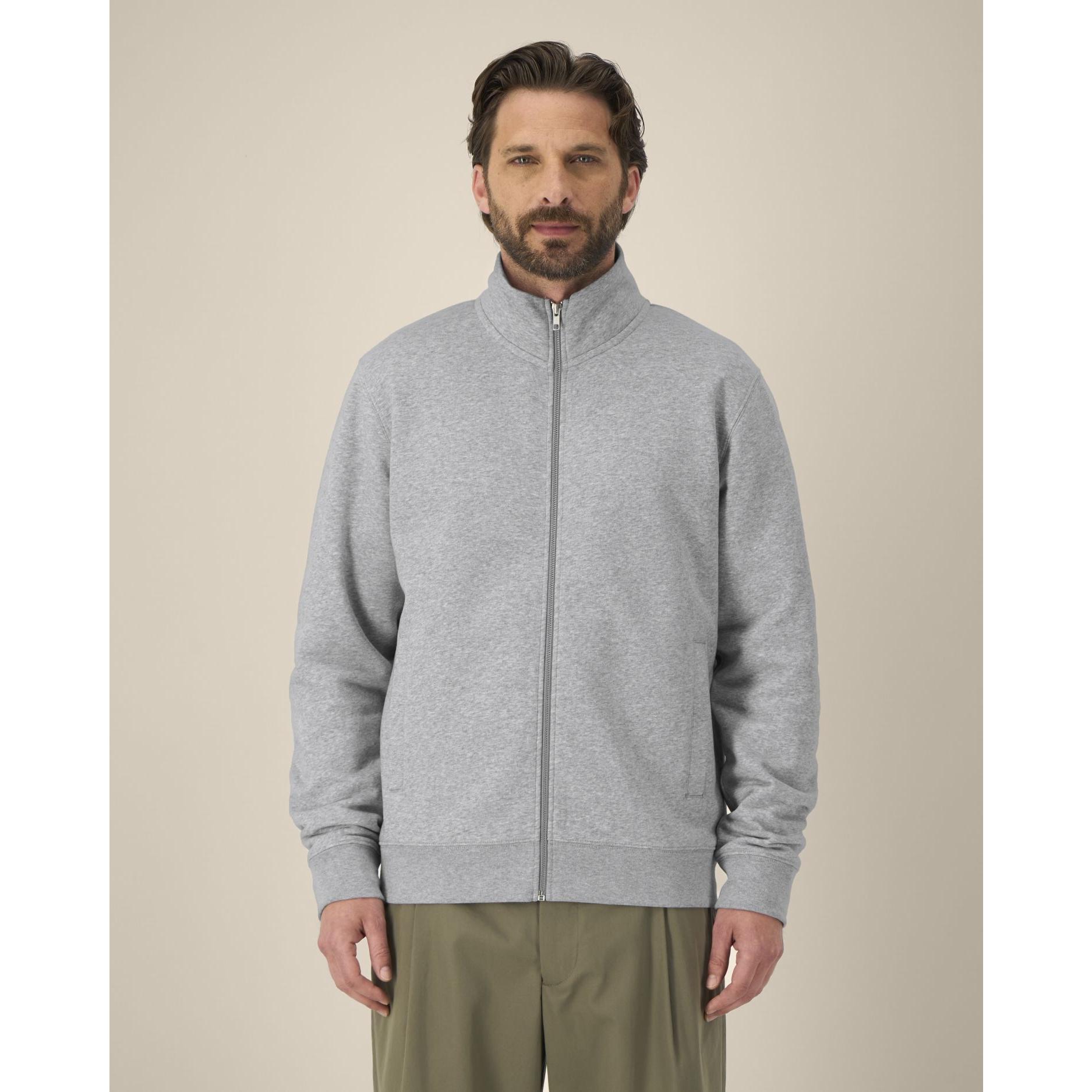 Hanorac cu fermoar unisex Trailer 2.0 Heather Grey 2XS
