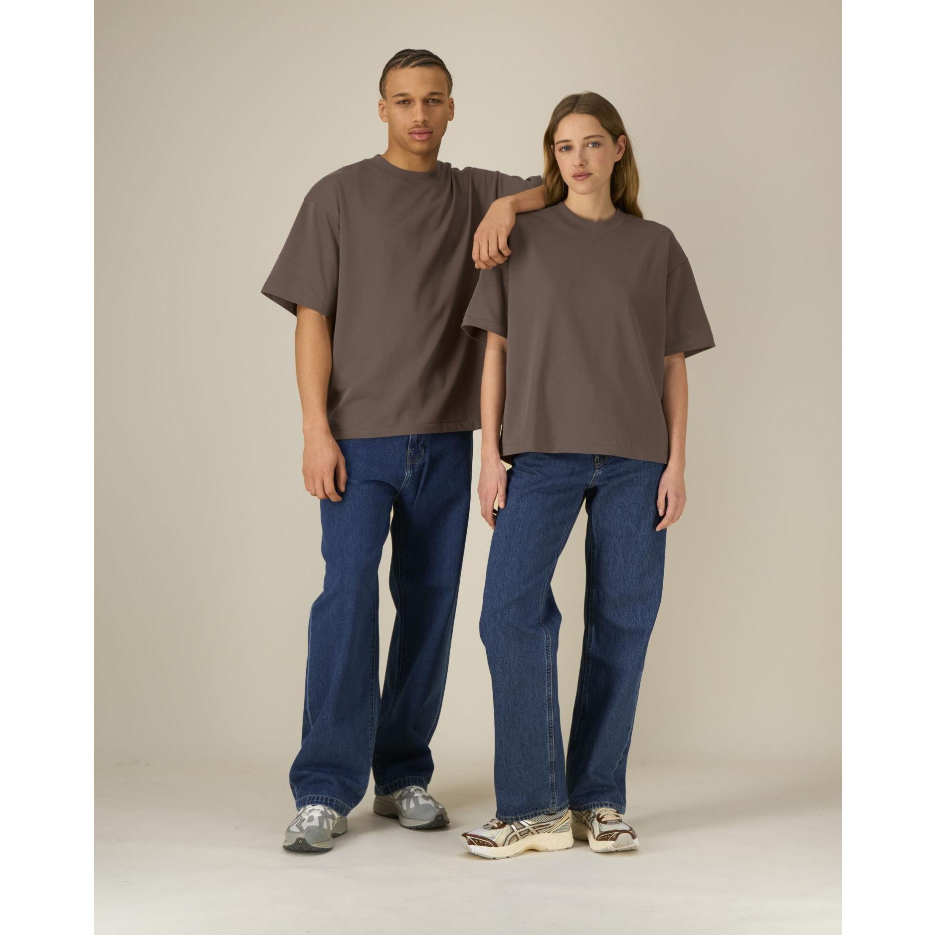 Tricouri unisex Asher Mocha 3XL