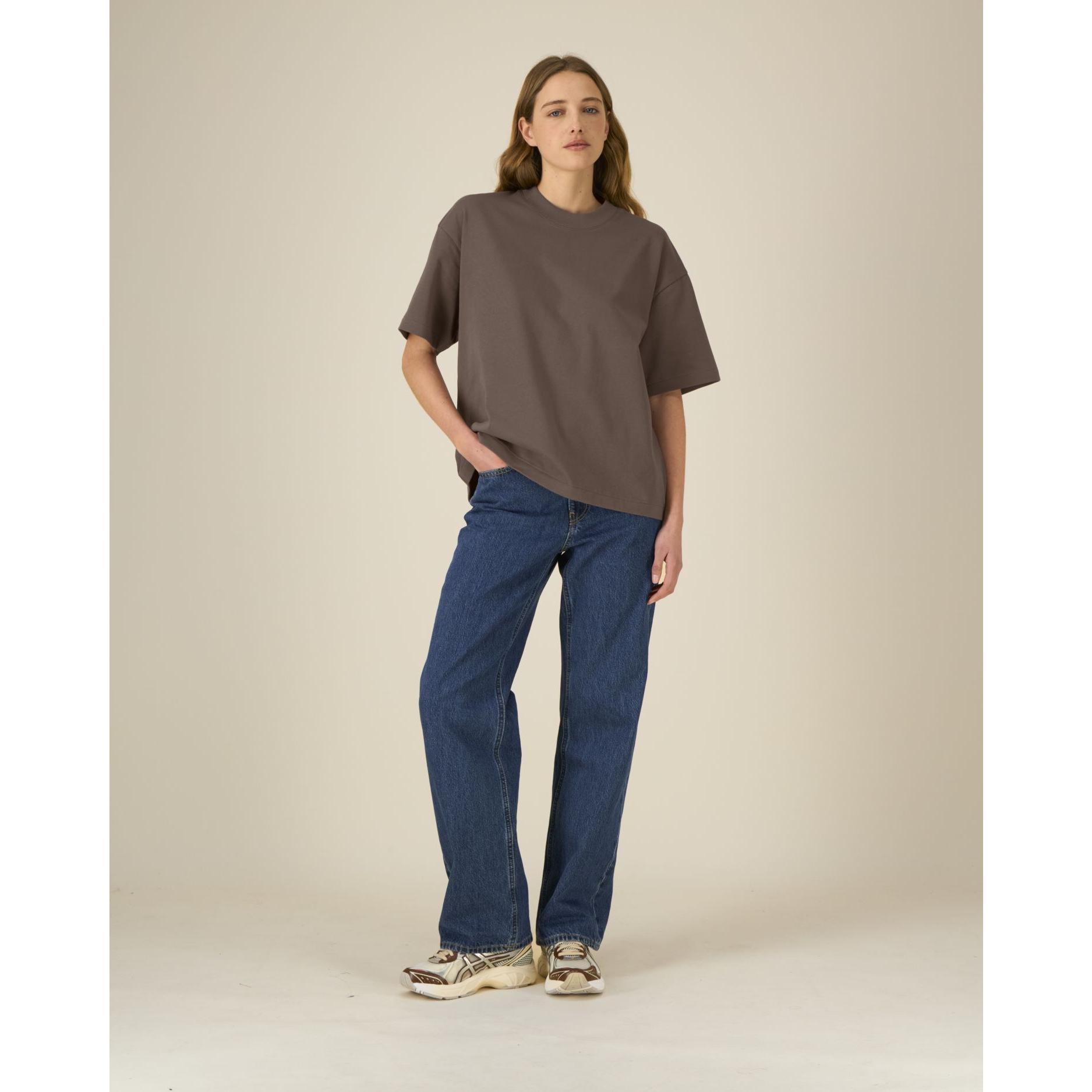 Tricouri unisex Asher Mocha 3XL