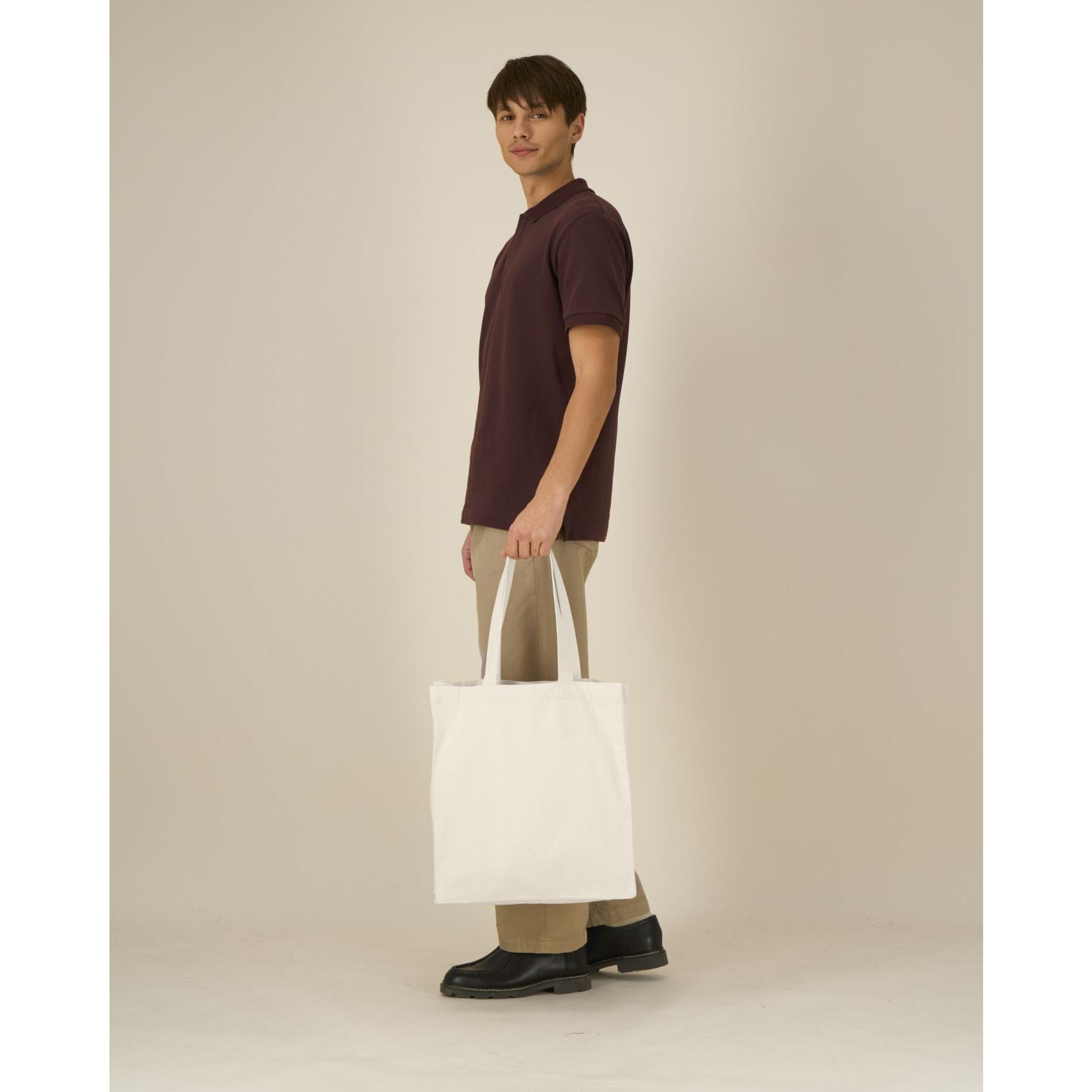 Sacoșă unisex medie tip tote Natural Raw