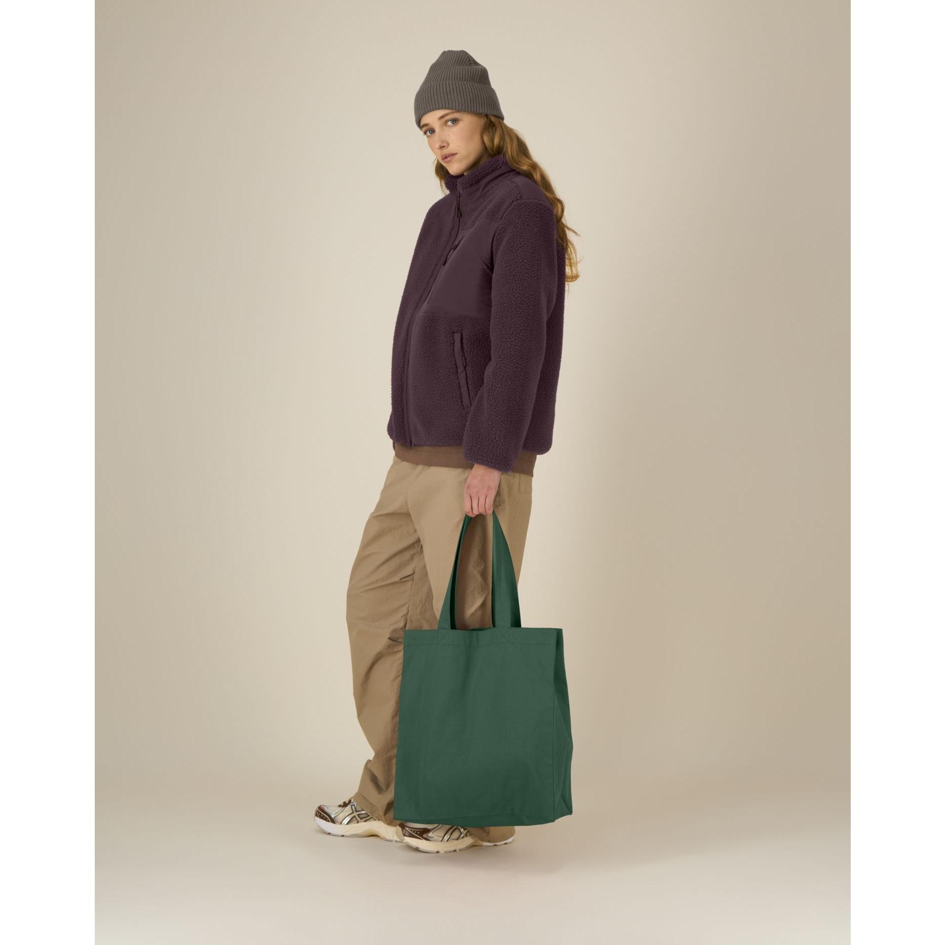 Sacoșă unisex medie tip tote Bottle Green