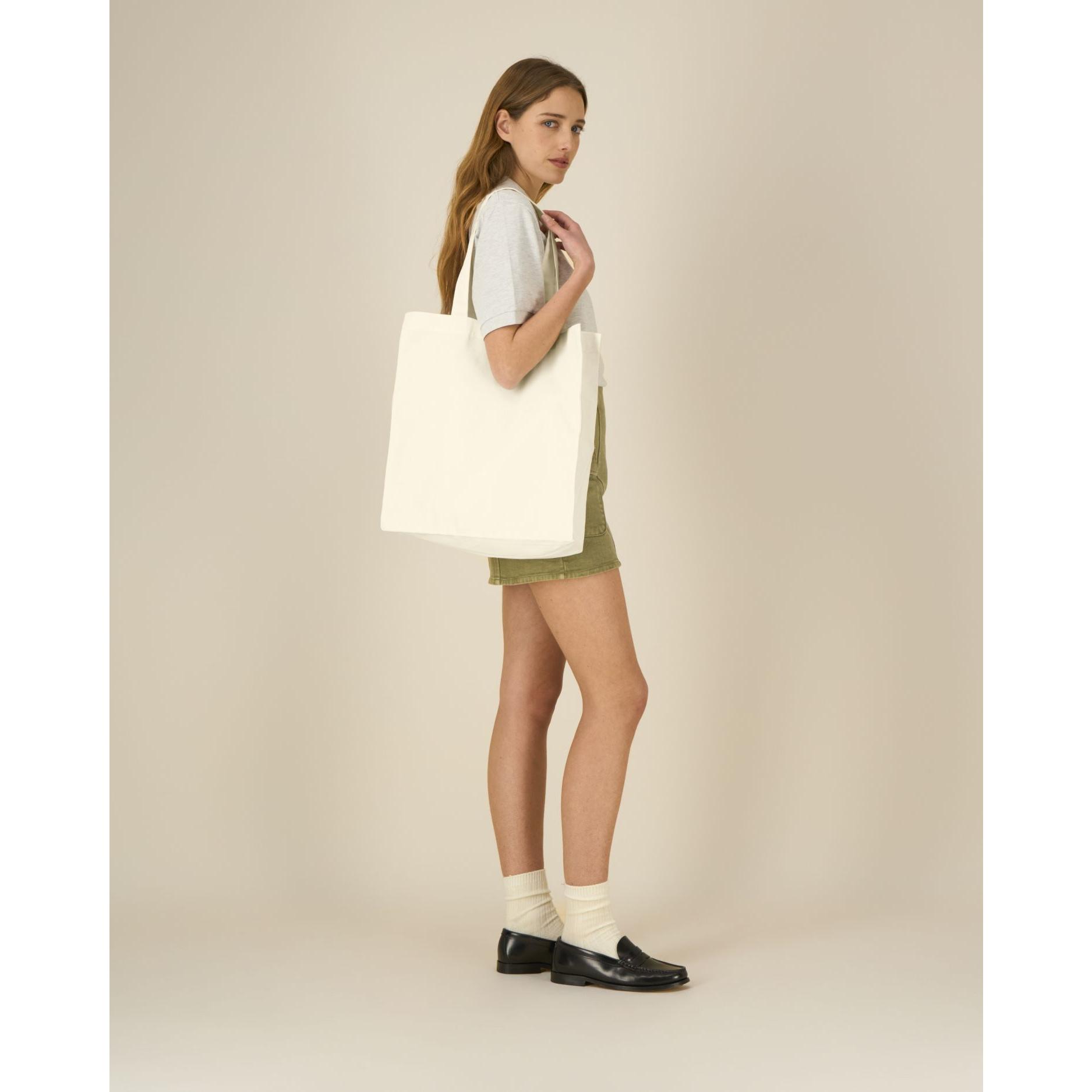 Sacoșă unisex medie tip tote Cream