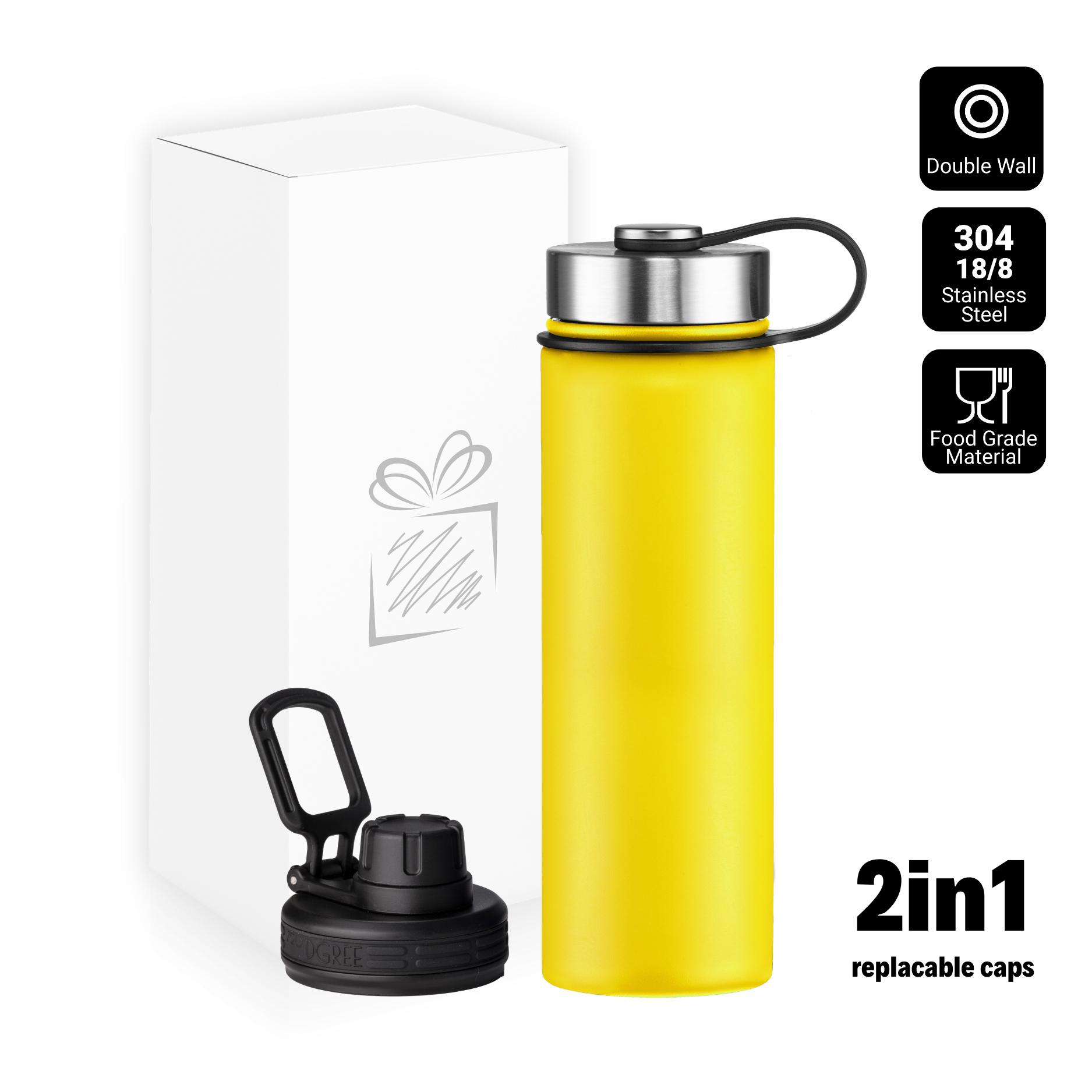 Cană termică NORDIC, 700 ml Galben