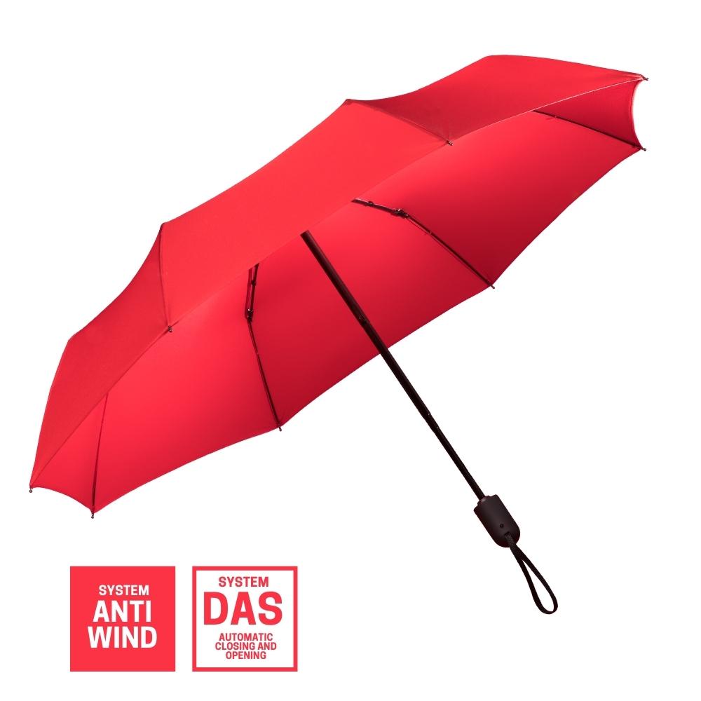 Set călătorie cu cană termică NORDIC și umbrelă automată Rosu