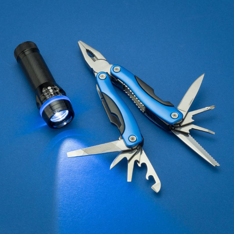 Set lanternă și multitool mare COLORADO II Albastru