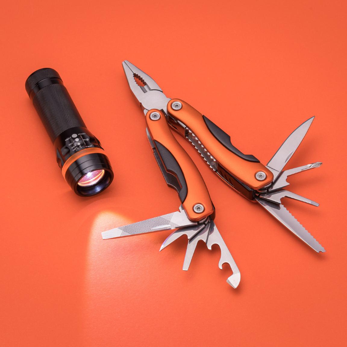 Set lanternă și multitool mare COLORADO II Portocaliu