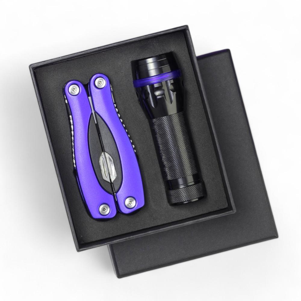 Set lanternă și multitool mare COLORADO II Violet