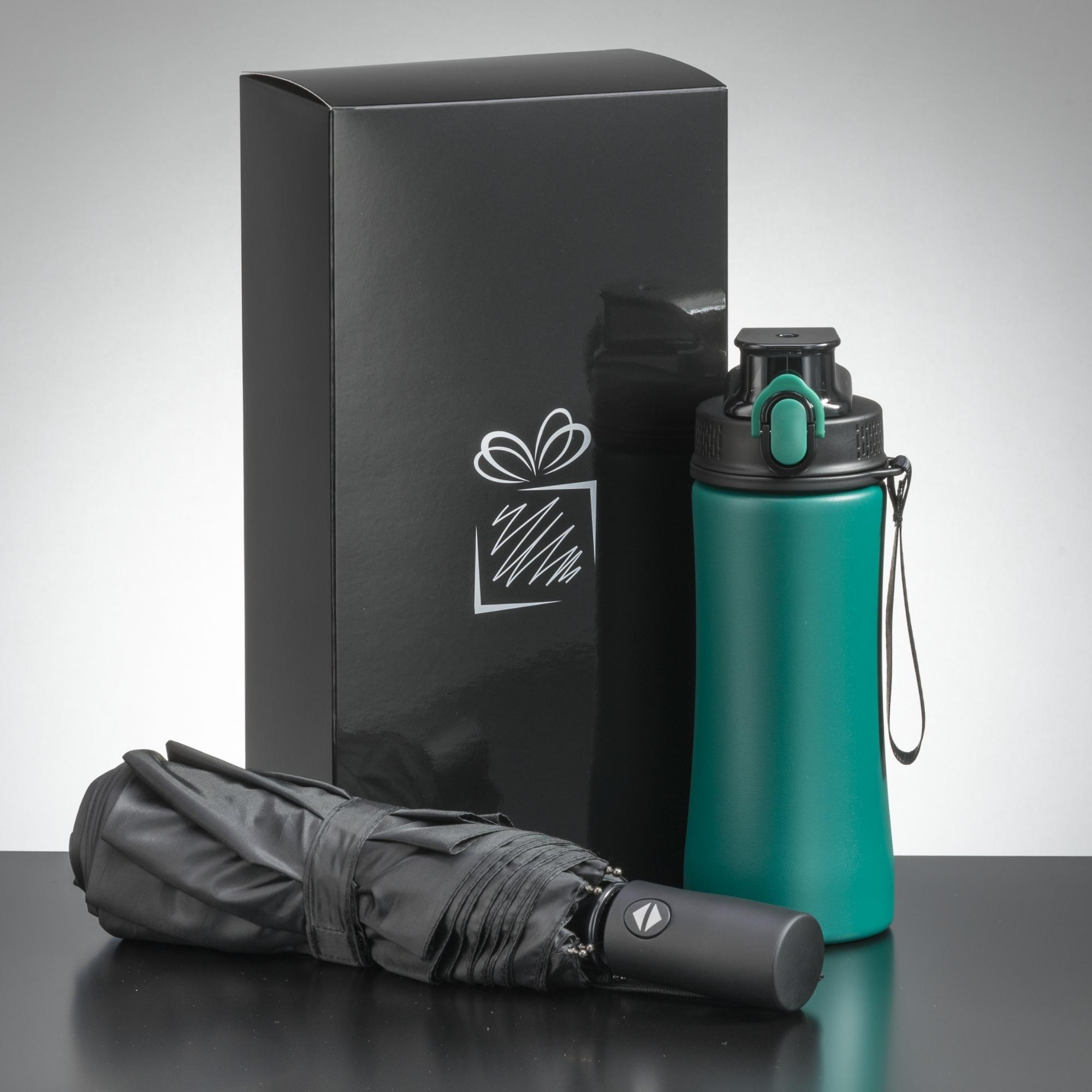 Set mașină cu umbrelă automată și cană termică PRIMO Verde