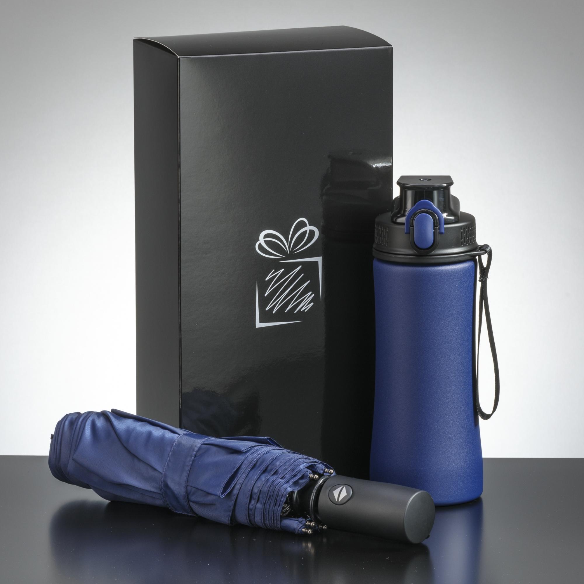 Set mașină cu umbrelă automată și cană termică PRIMO Bleumarin