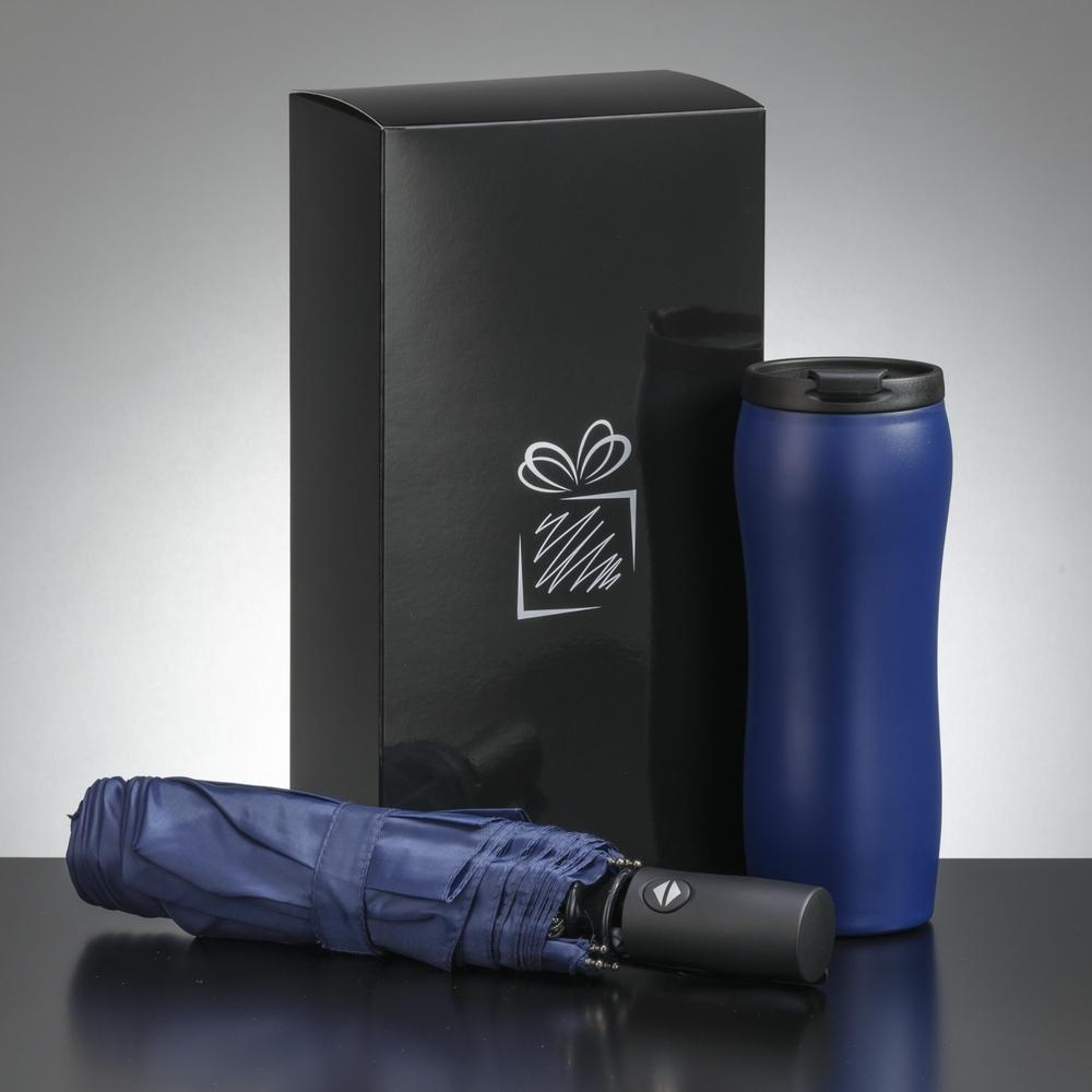 Set pentru utilizare intensivă cu sticlă de apă și umbrelă PRIMO Bleumarin