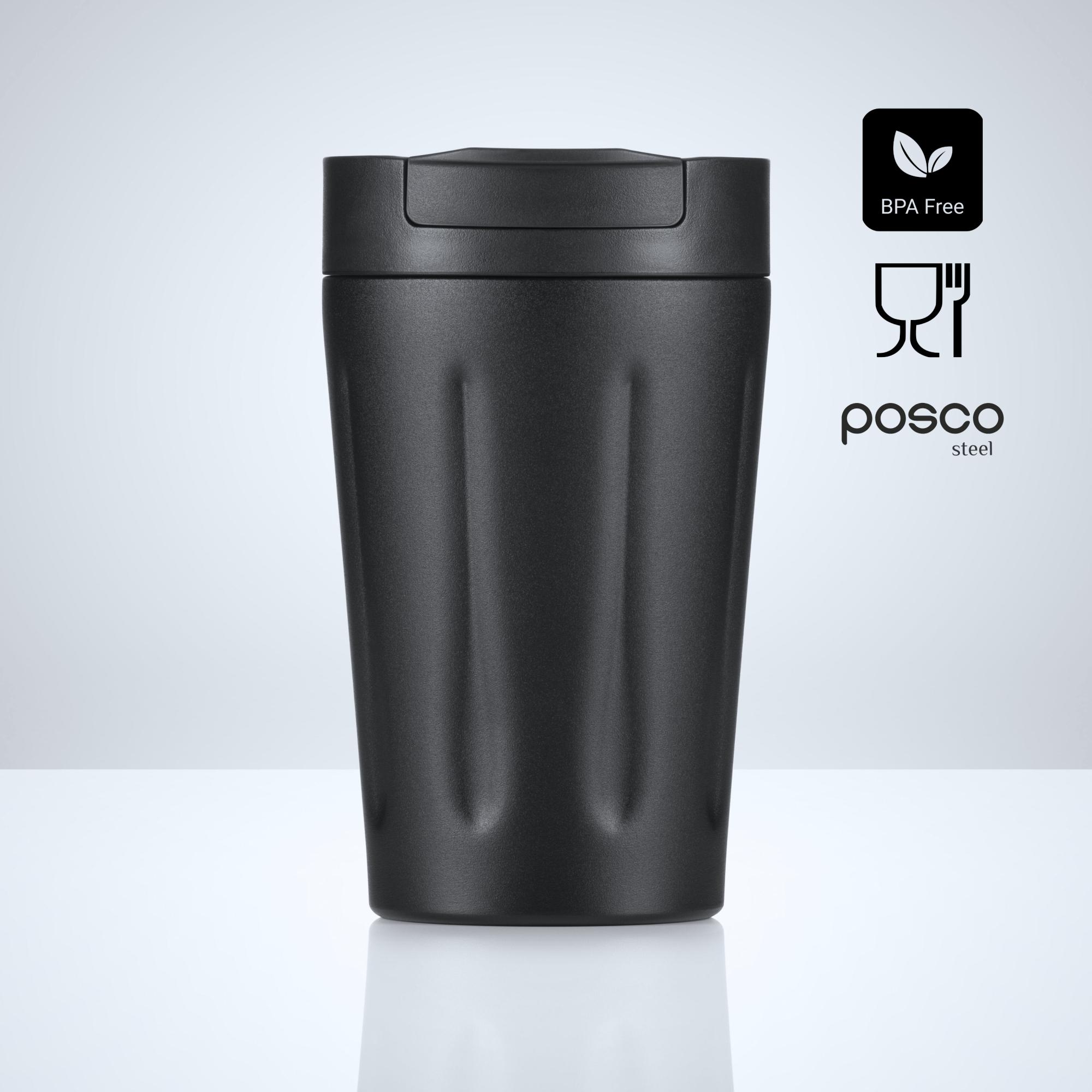 Cană termică pentru cafea SCANDIC, 350 ml Negru