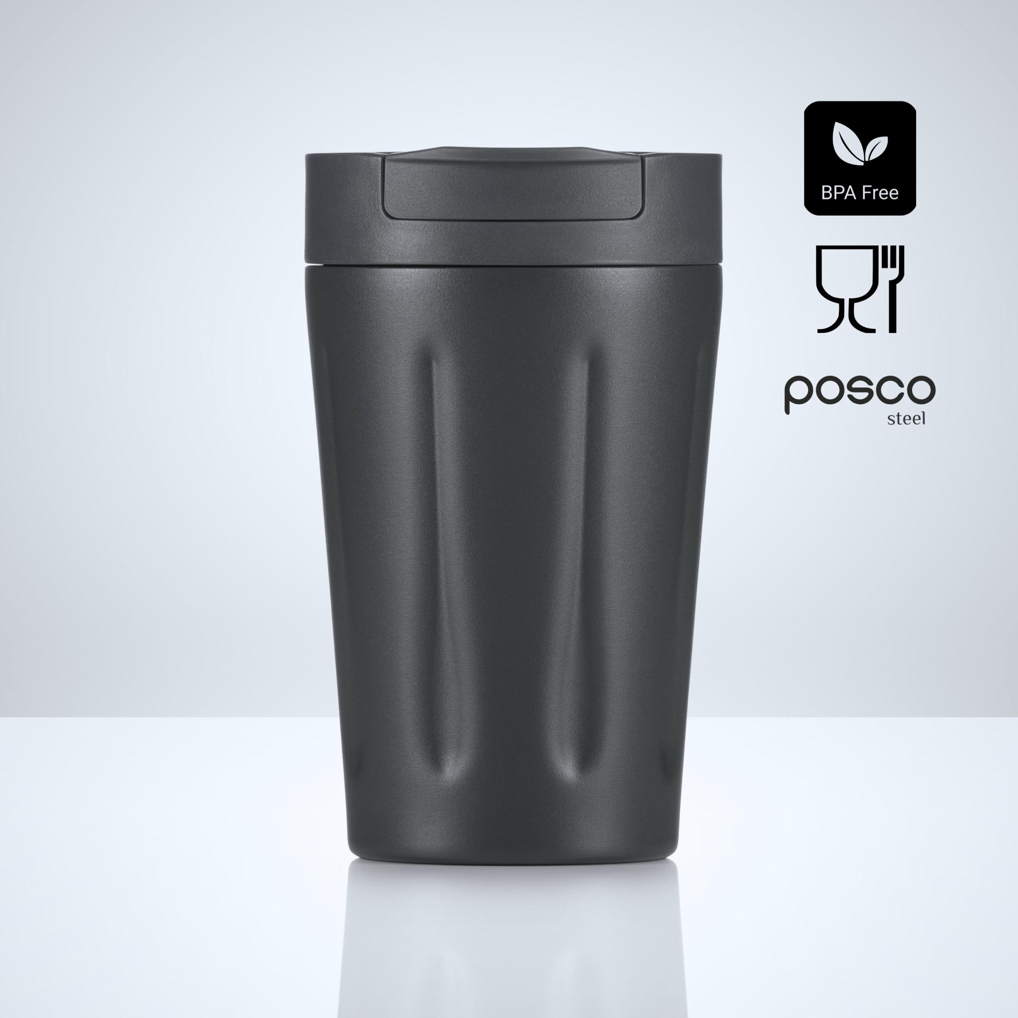 Cană termică pentru cafea SCANDIC, 350 ml Gri