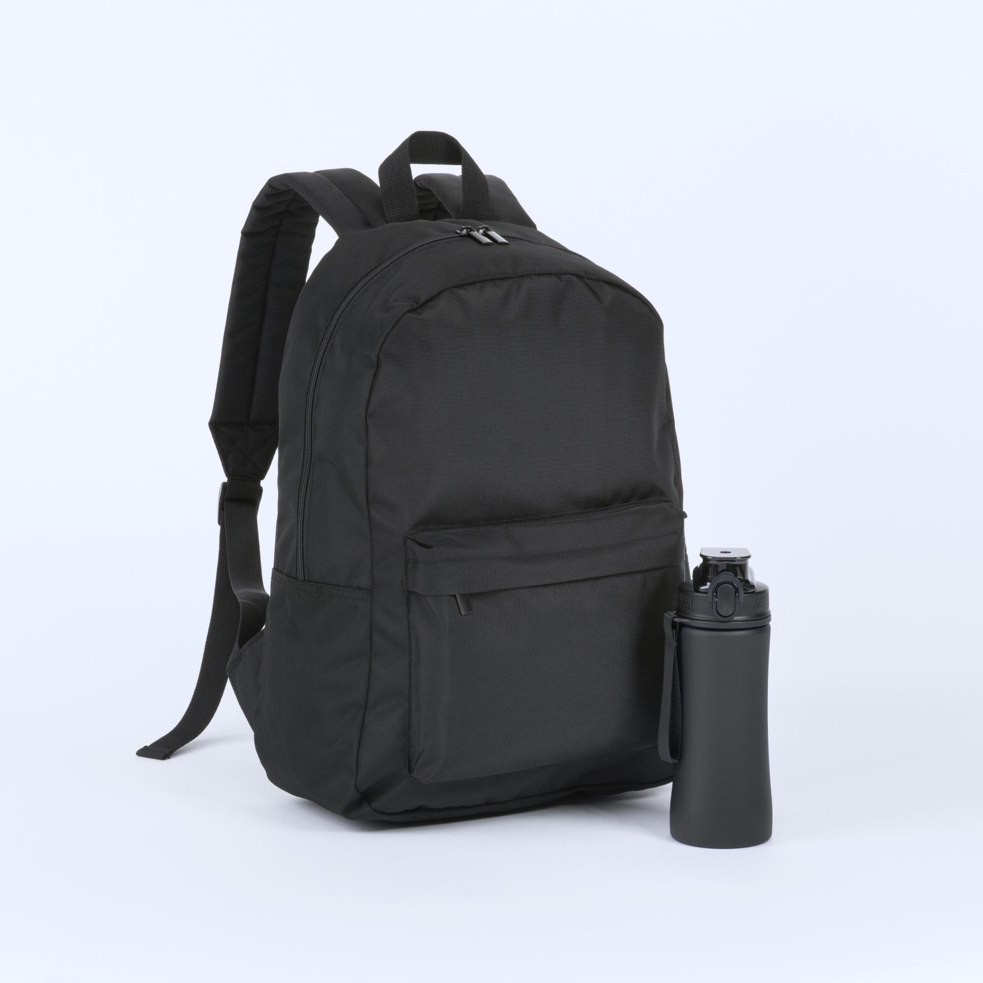Set rucsac și sticlă de apă PRIMO CASUAL Negru