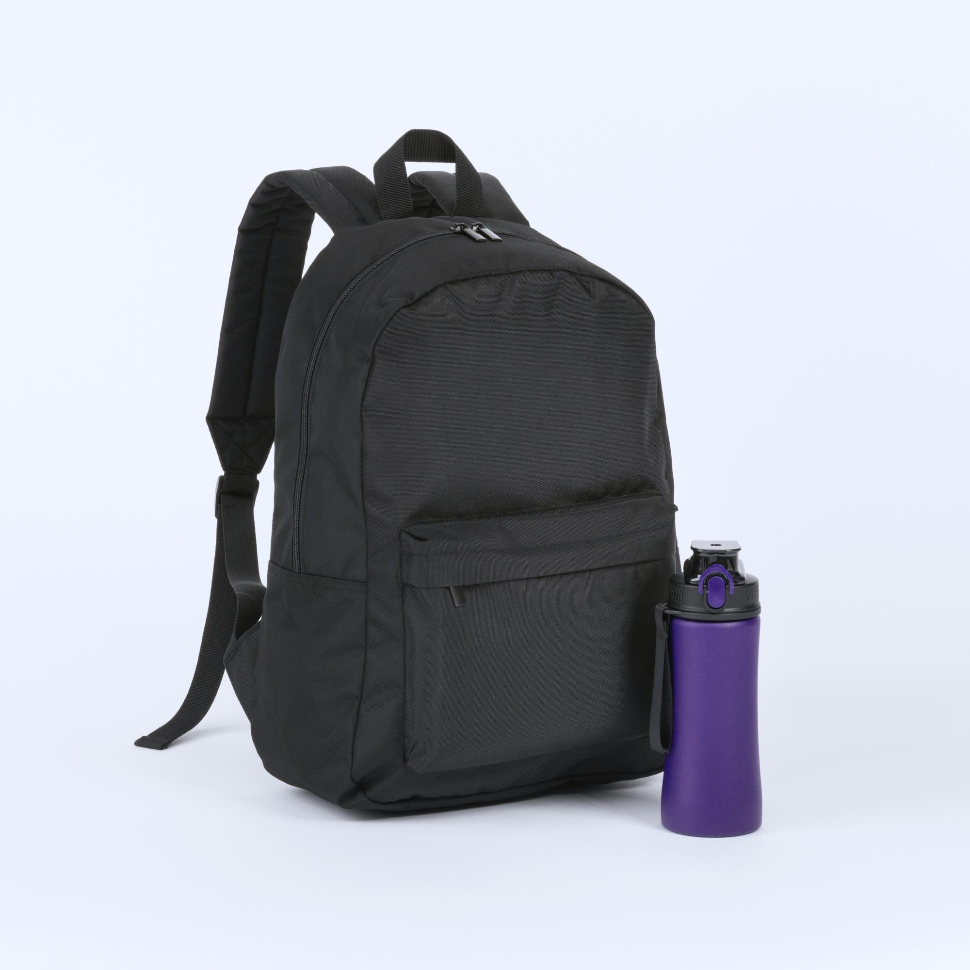 Set rucsac și sticlă de apă PRIMO CASUAL Negru