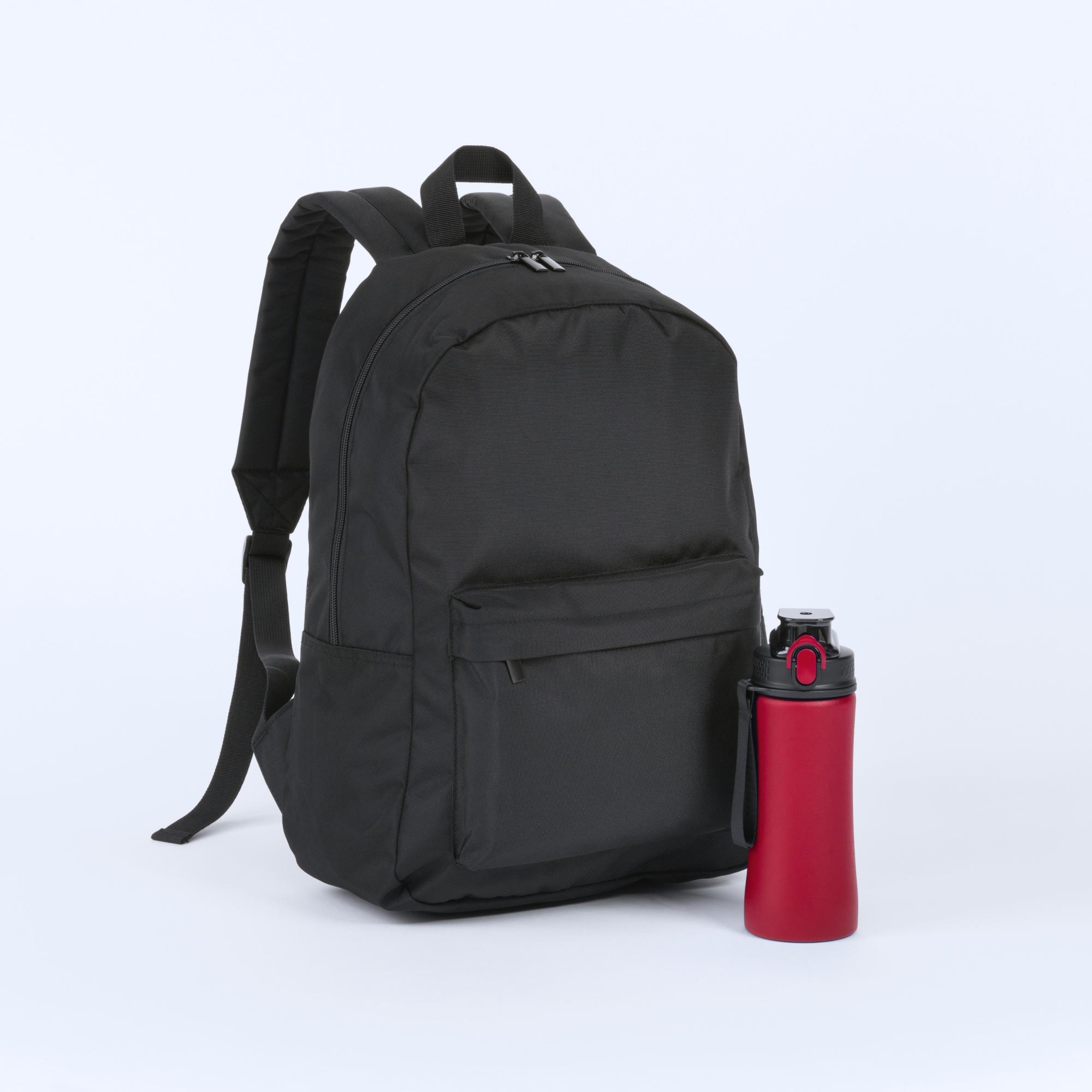 Set rucsac și sticlă de apă PRIMO CASUAL Negru
