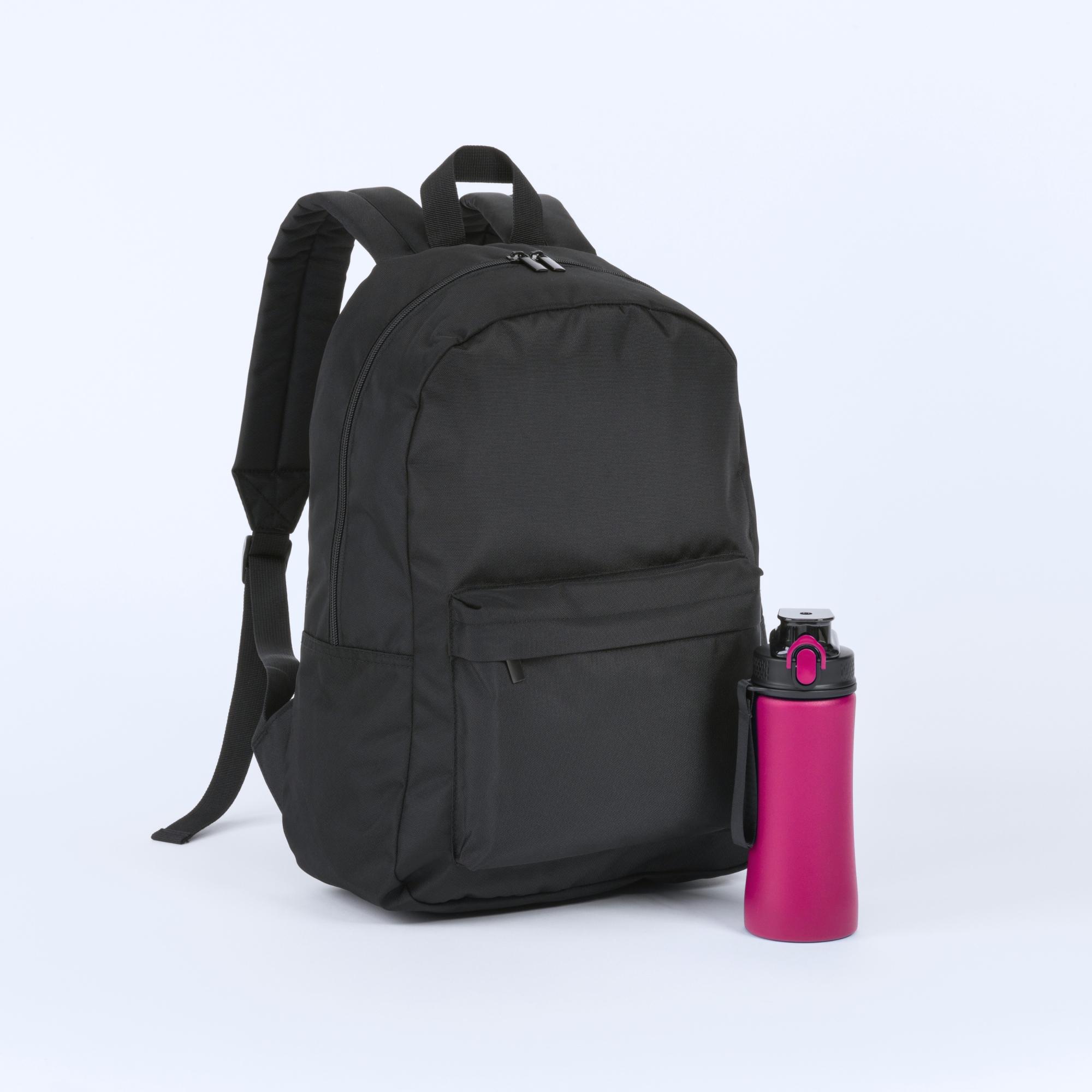 Set rucsac și sticlă de apă PRIMO CASUAL Negru
