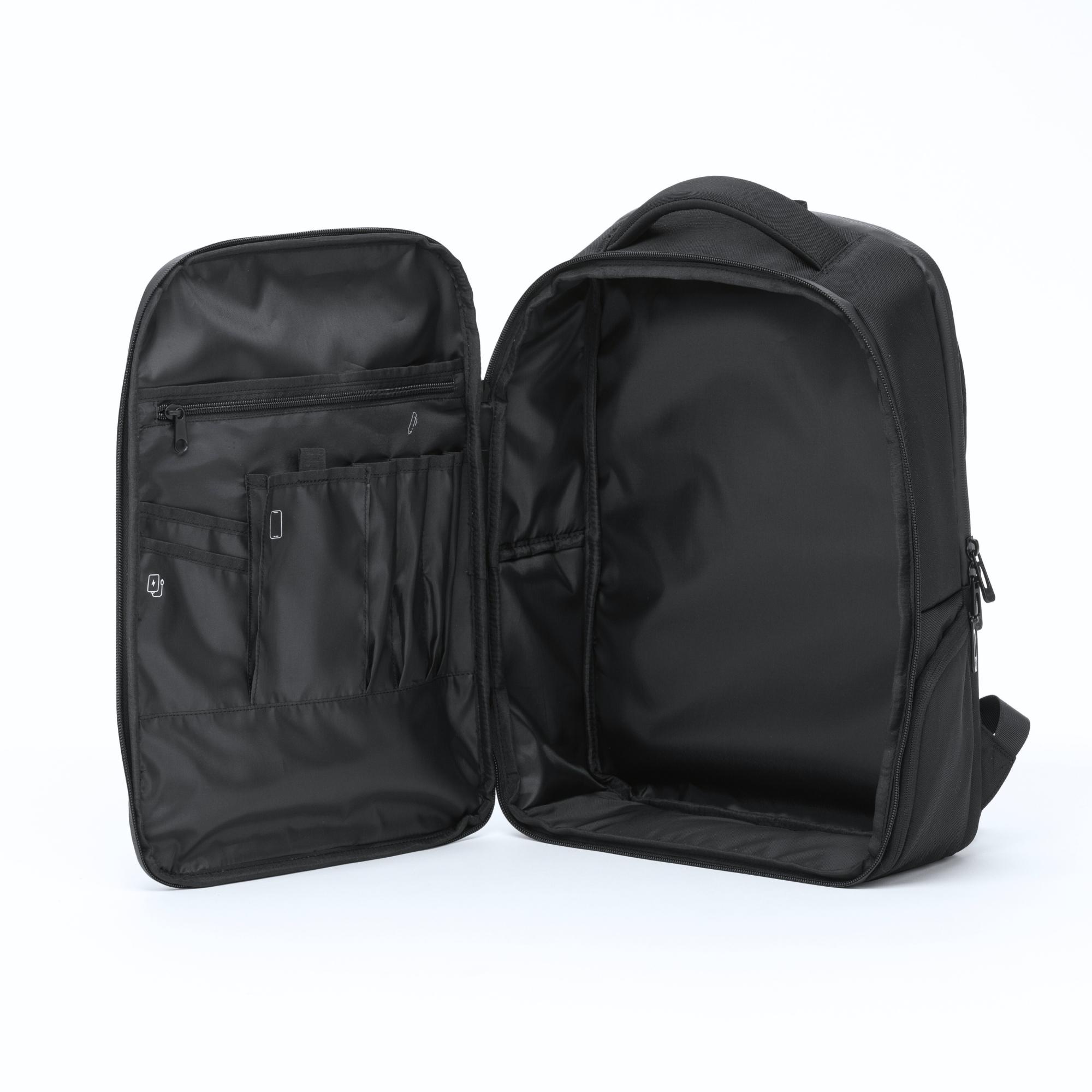 Rucsac business cu trei compartimente Bizz Pro Negru