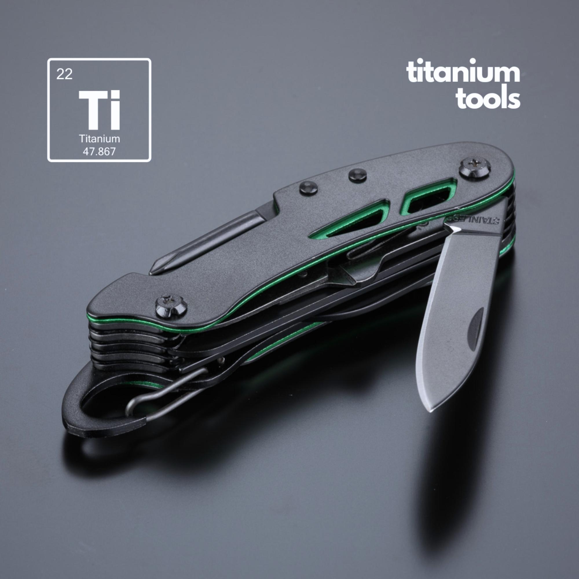 Set instrument multifuncțional, cuțit de buzunar și lanternă medie Optima Set II Verde Verde