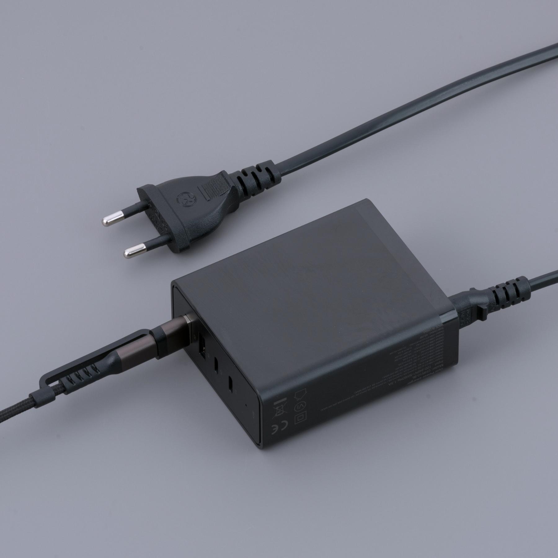 Încărcător de birou Opti Power GaN 65W (turn de încărcare cu 4 porturi) Rosu