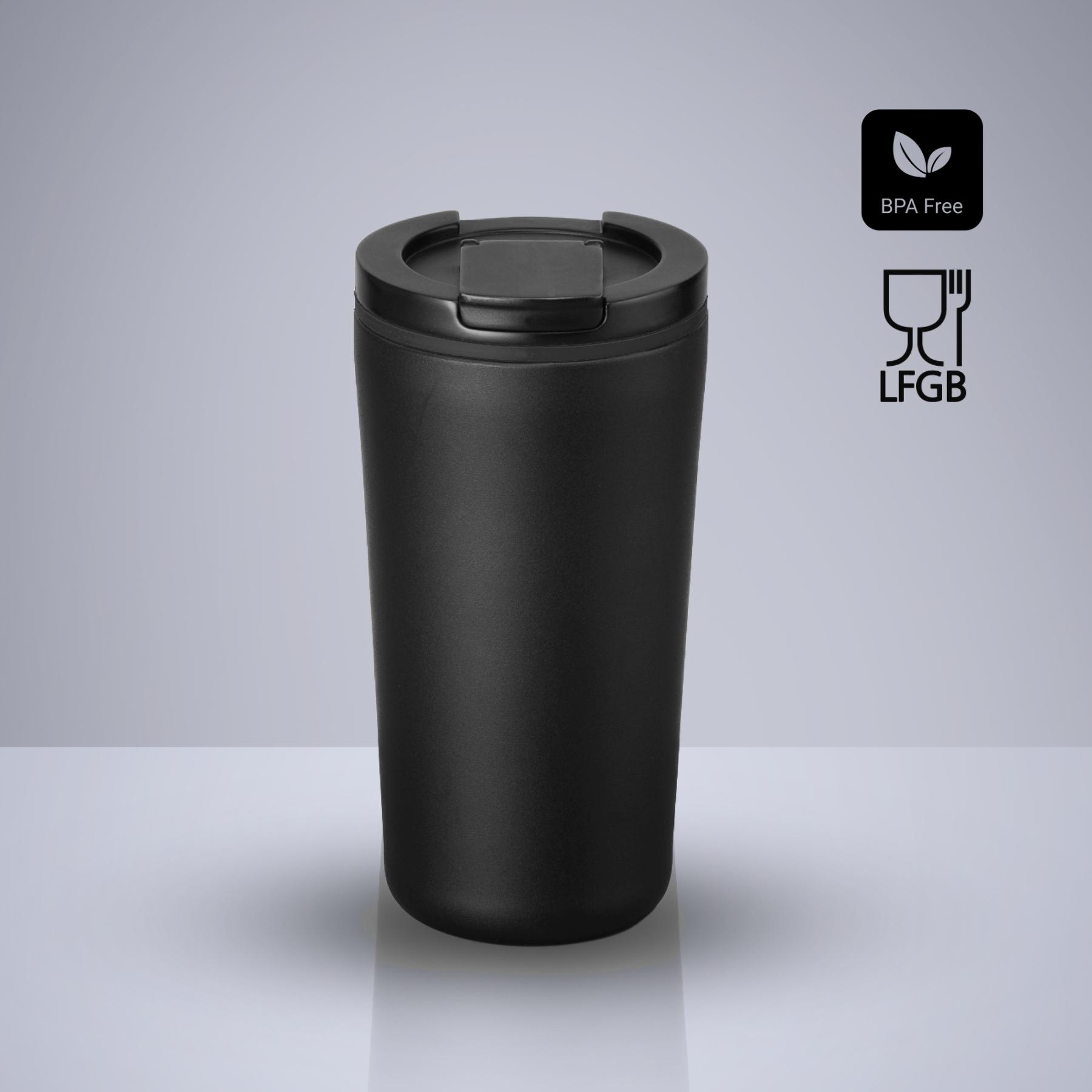 Cană termică Dynamic cu strat de cupru, 370 ml Negru
