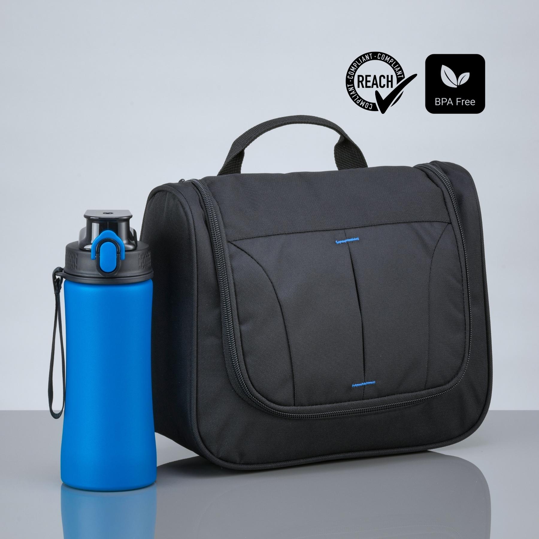 Set Primo Urban: trusă cosmetică și sticlă de apă 550 ml Albastru