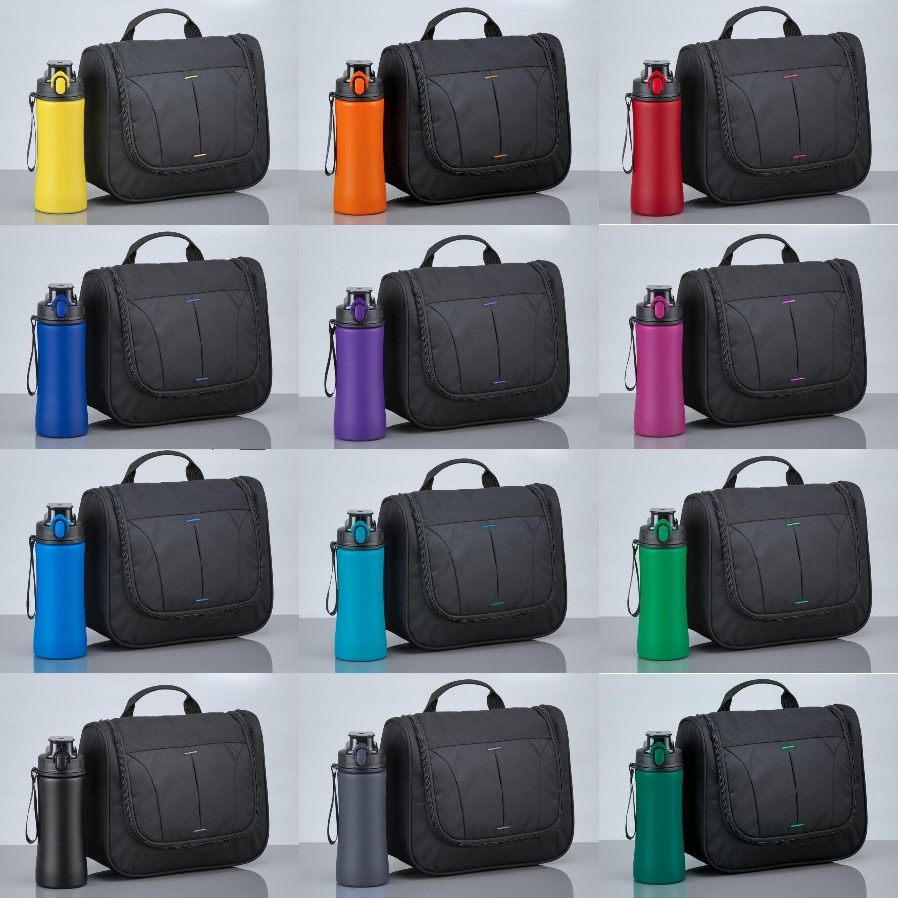 Set Primo Urban: trusă cosmetică și sticlă de apă 550 ml Gri Gri