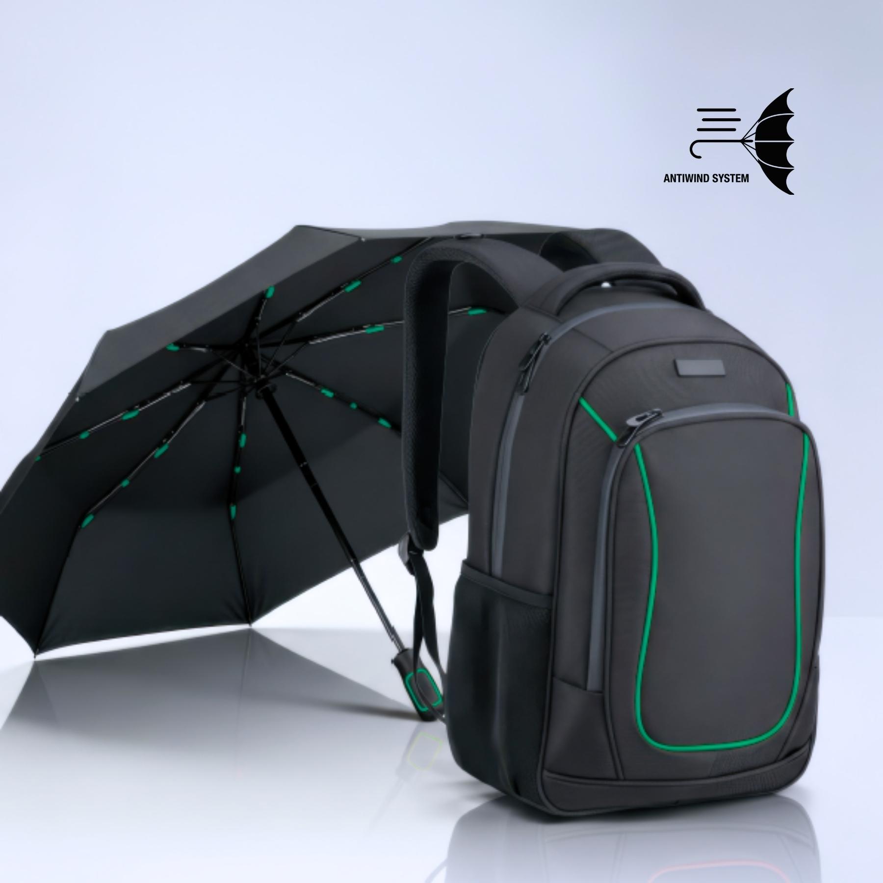 Set Dynamic: rucsac business 15” și umbrelă automată