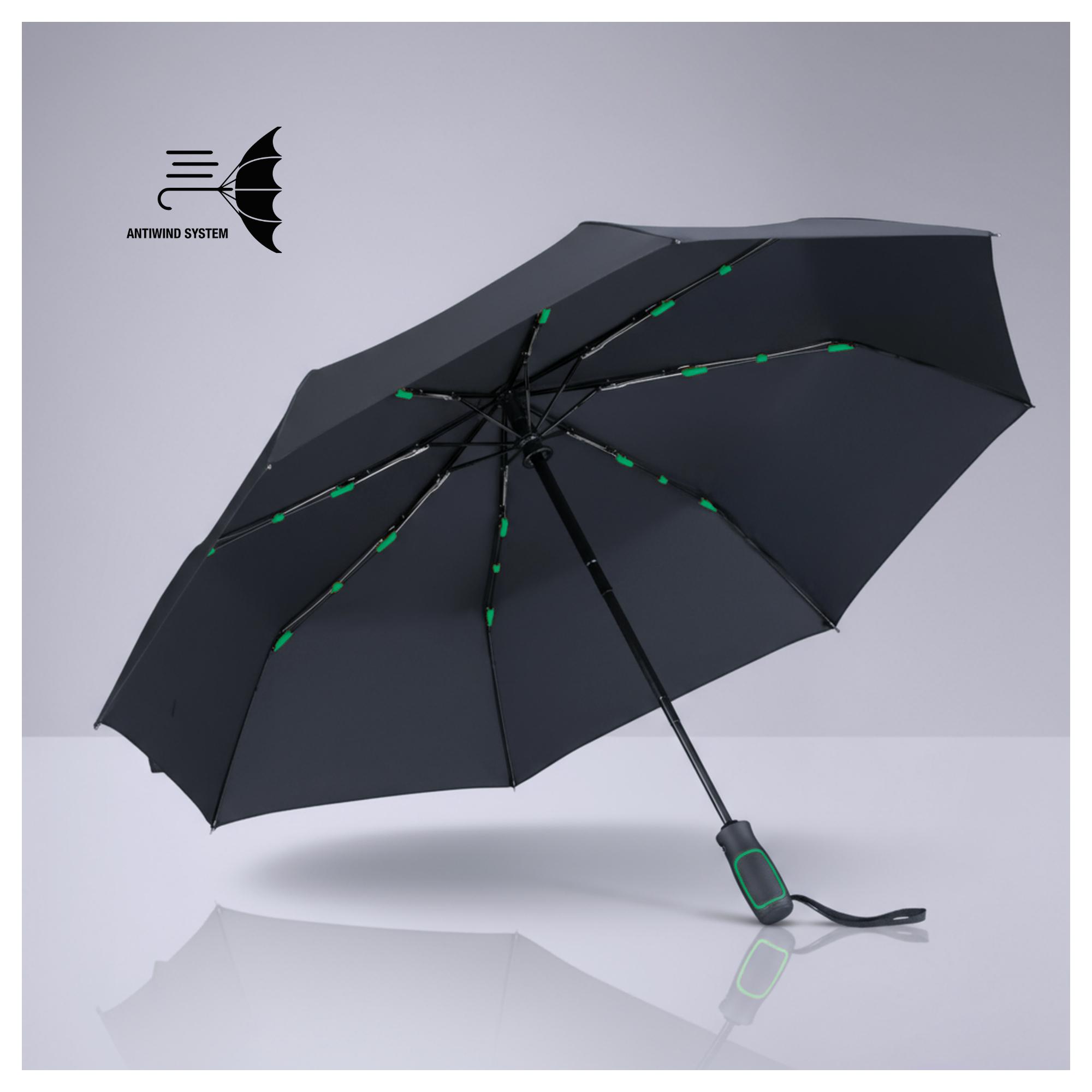 Set Dynamic: cană de cafea 450 ml și umbrelă automată Verde