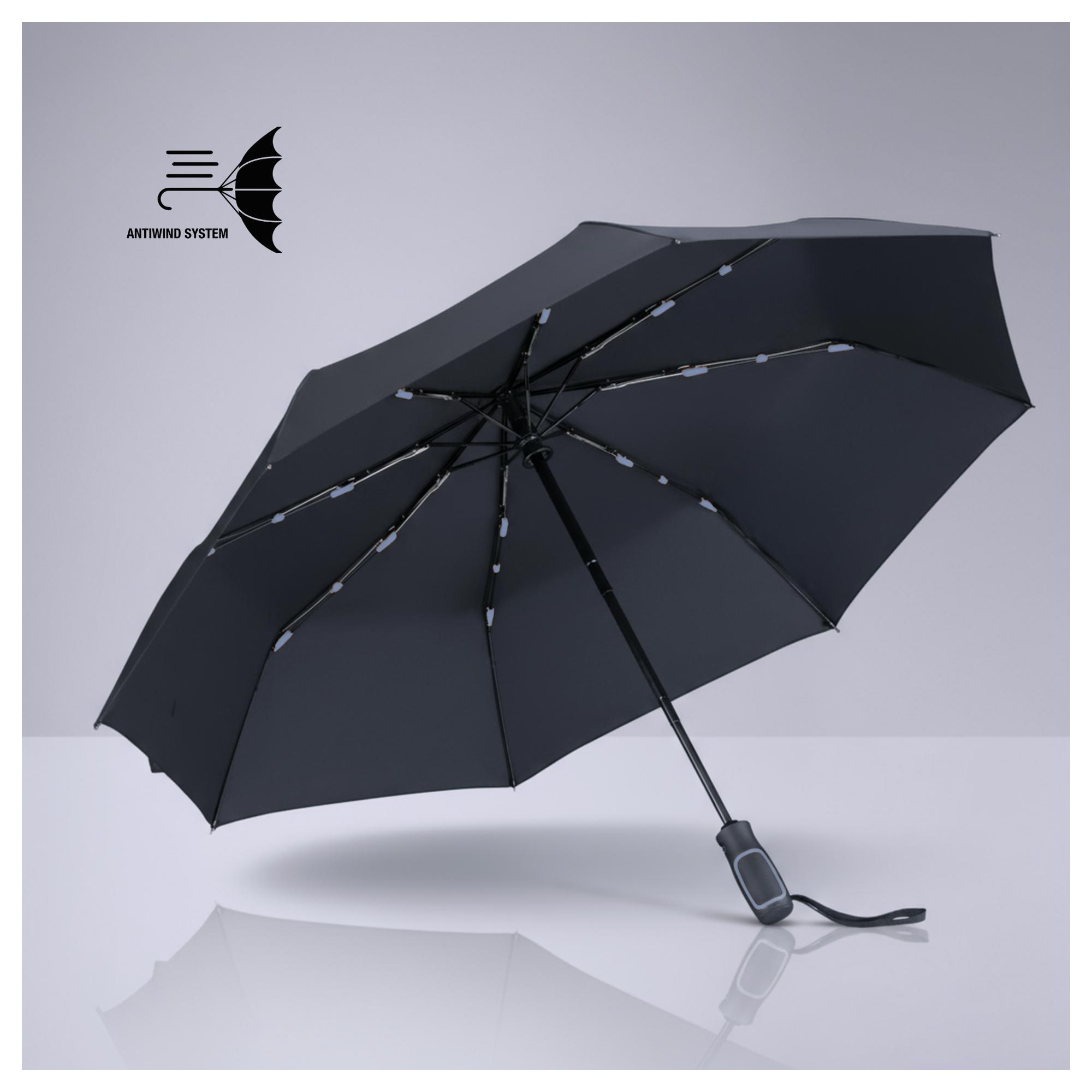 Set Dynamic: cană de cafea 450 ml și umbrelă automată Gri