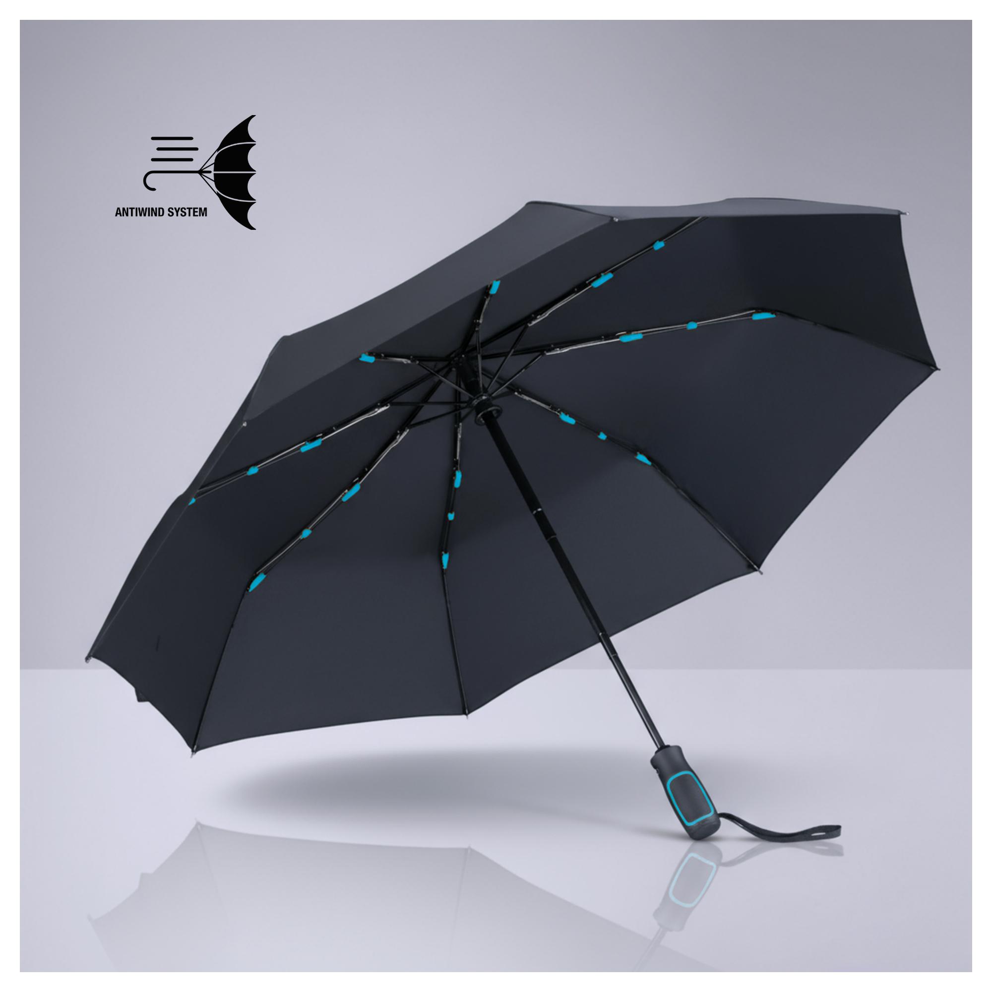 Set Dynamic: cană de cafea 450 ml și umbrelă automată Turcoaz