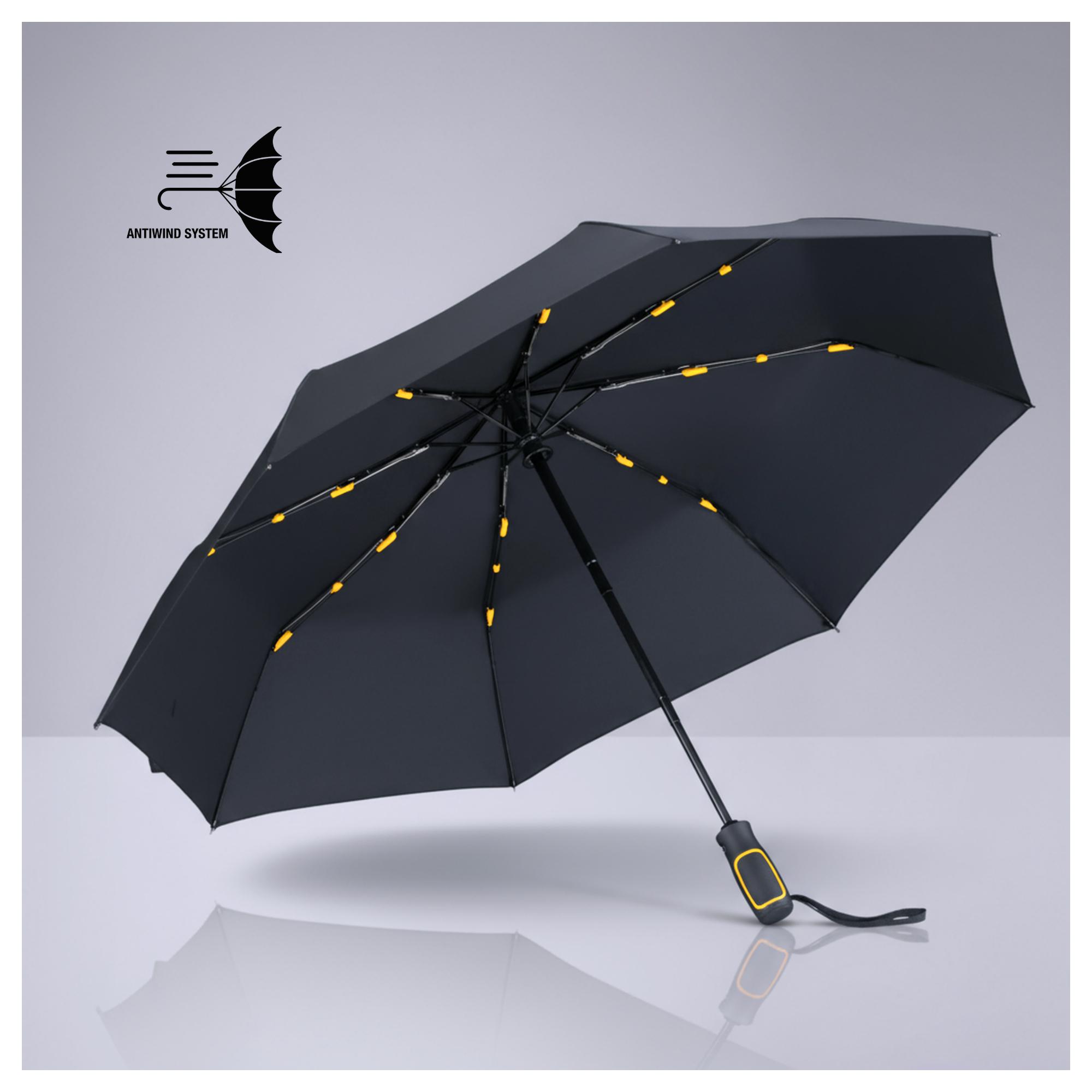 Set Dynamic: cană de cafea 450 ml și umbrelă automată Galben