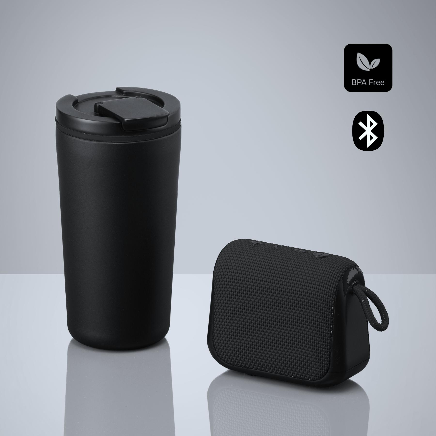 Set Everyday: cană de cafea 370 ml și difuzor wireless Negru Negru