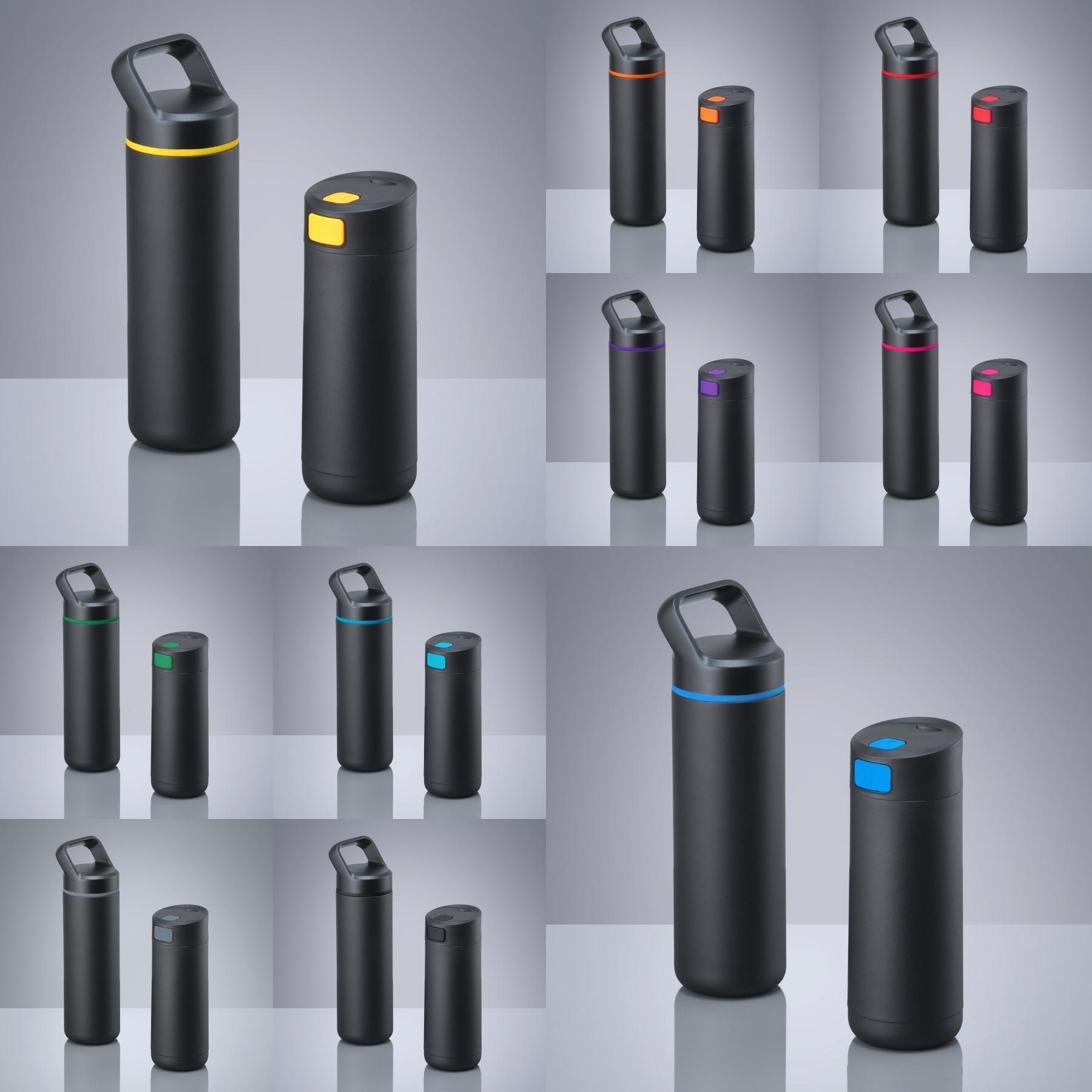 Set Expedition: cană de cafea 450 ml și sticlă din oțel 650 ml Roz