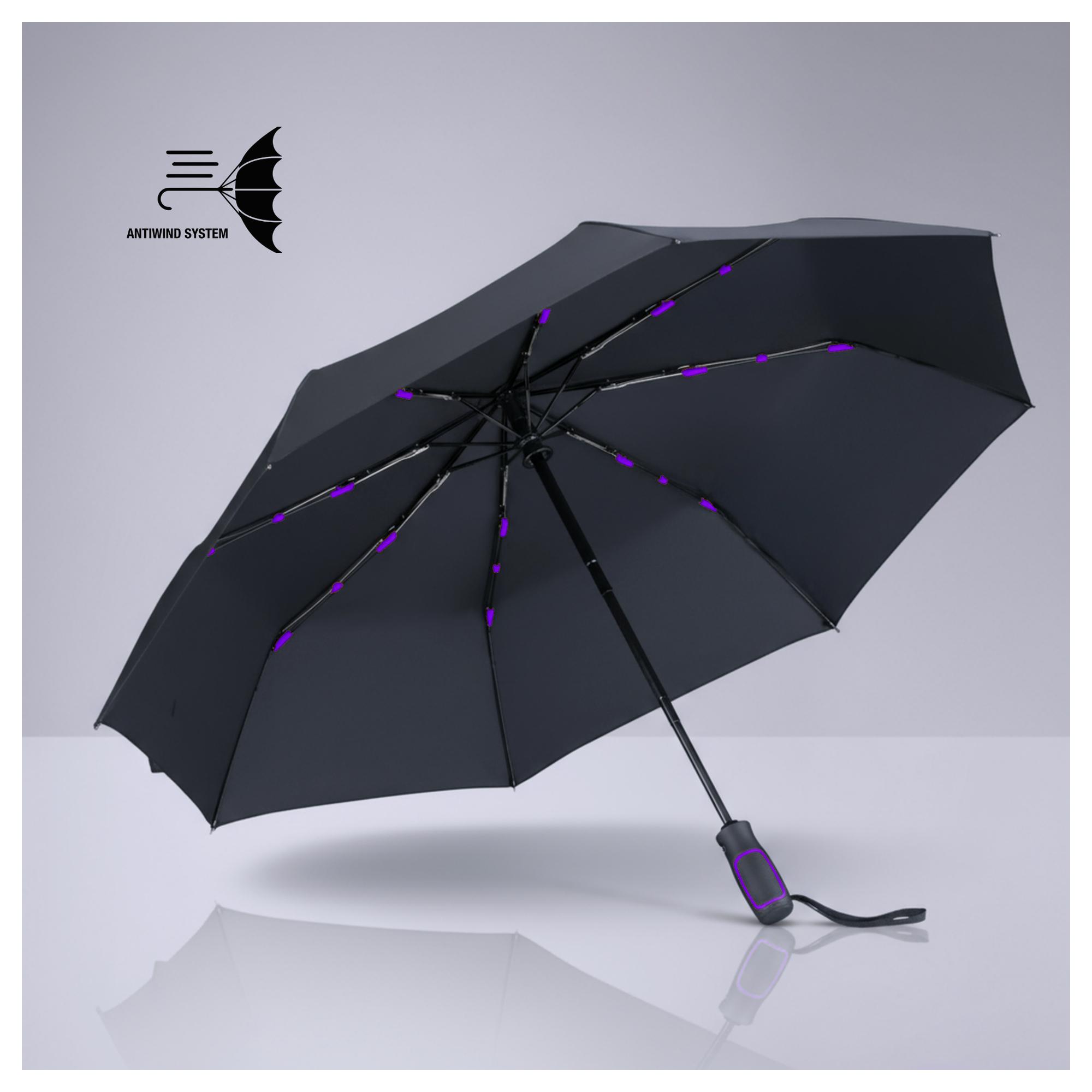 Set Travel: cană termică 370 ml și umbrelă automată Violet Violet