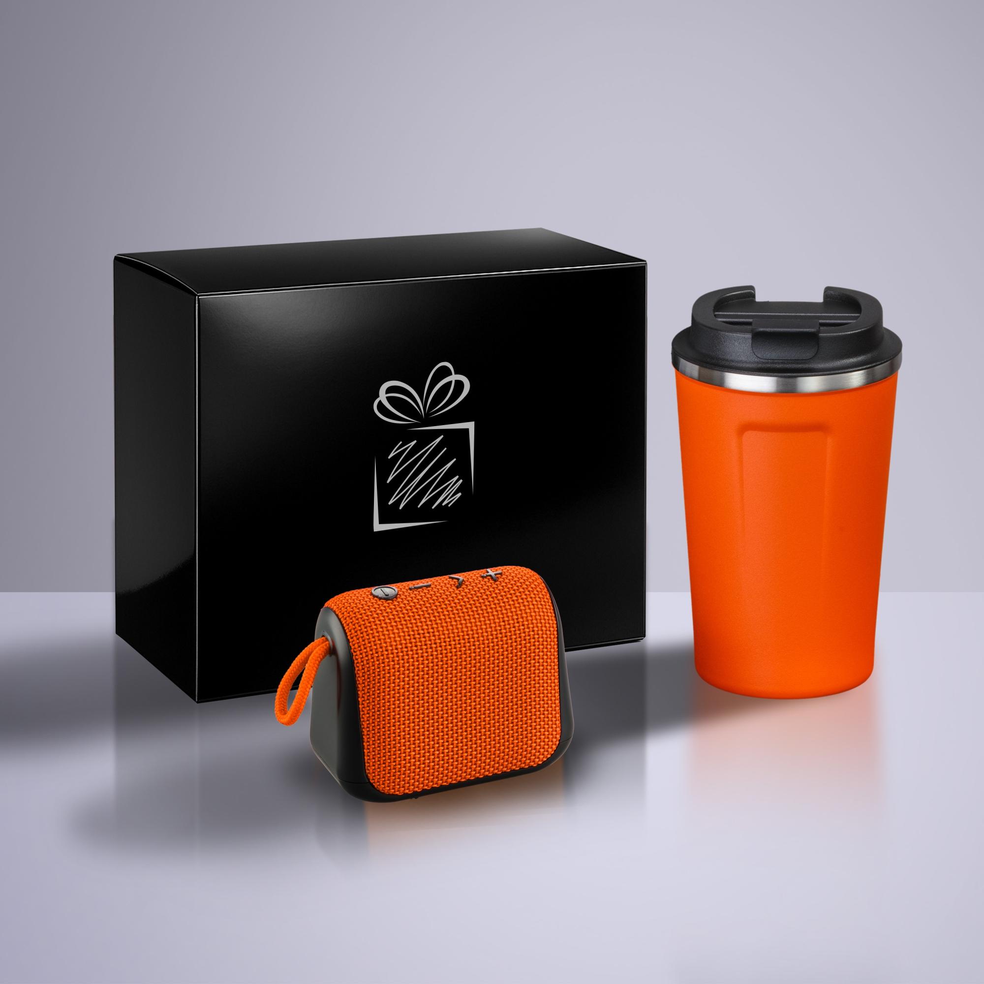 Set Everyday: cană termică Nordic 350 ml și difuzor wireless Portocaliu Portocaliu