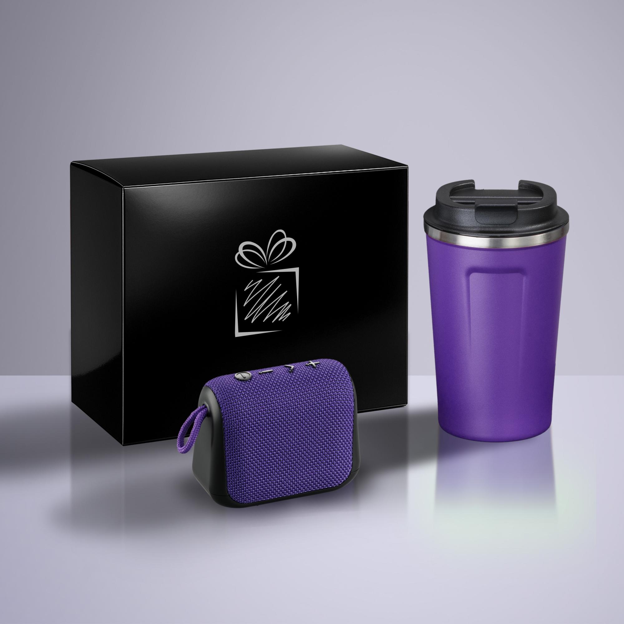 Set Everyday: cană termică Nordic 350 ml și difuzor wireless Violet Violet