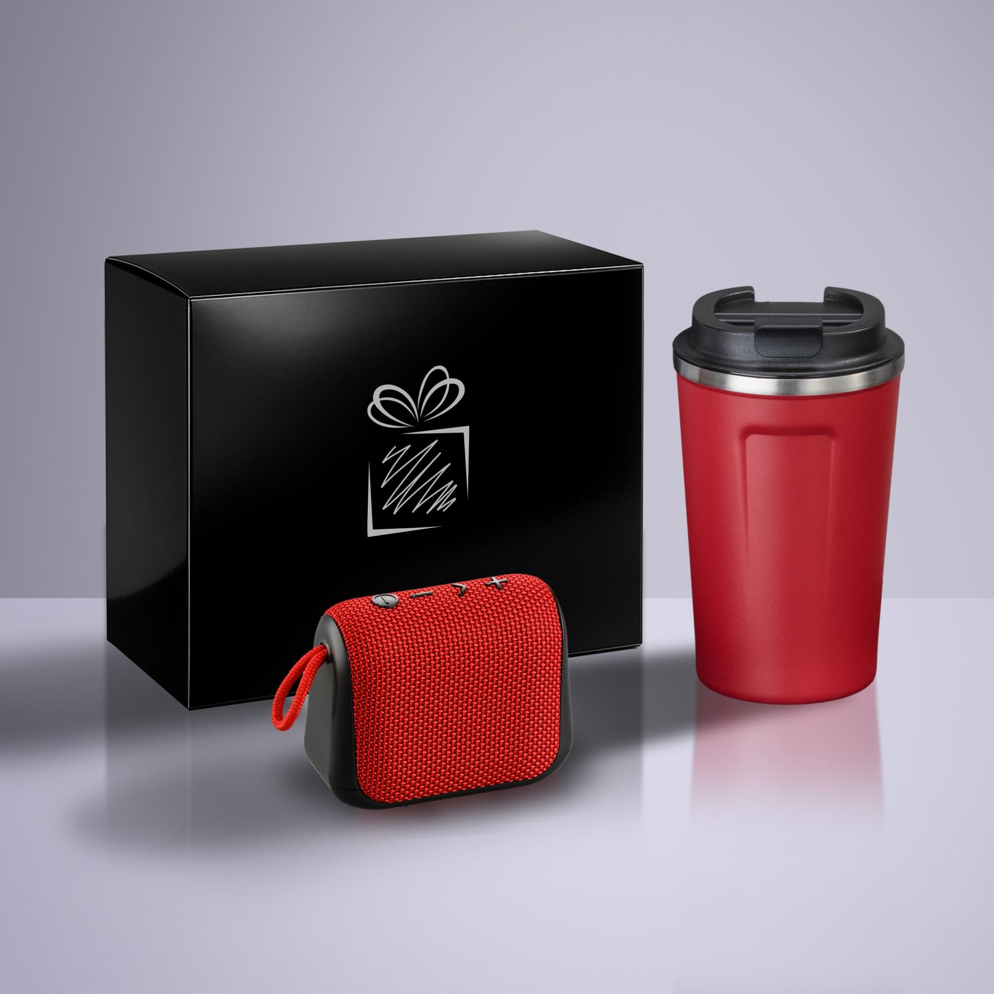 Set Everyday: cană termică Nordic 350 ml și difuzor wireless Rosu Rosu