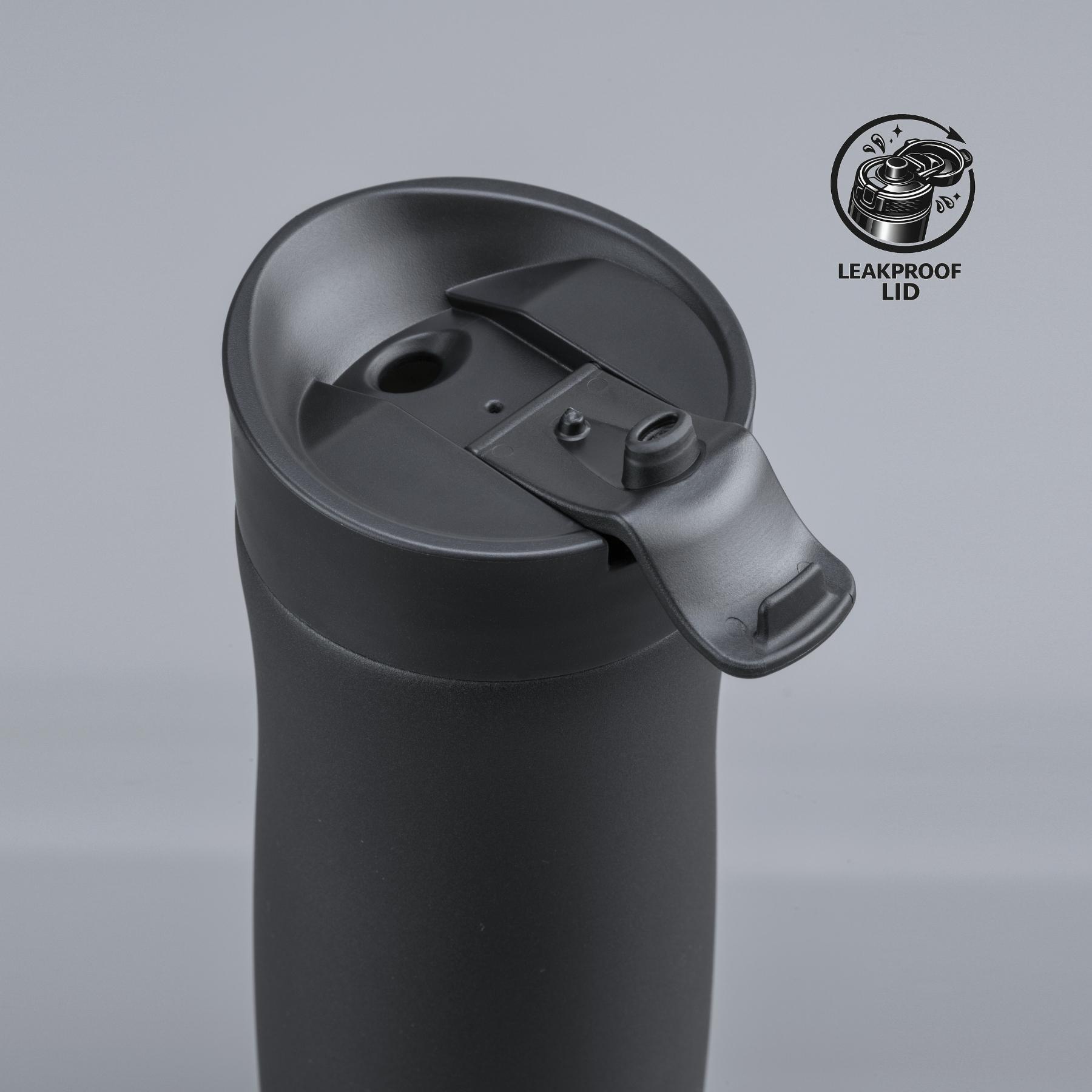 Set Porcelain: cană termică 630 ml și recipient pentru alimente 800 ml cu strat de porțelan Negru Negru