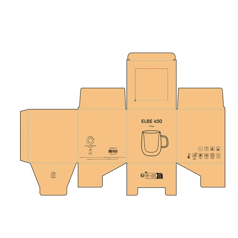 Cană Elbe 450 Transparent