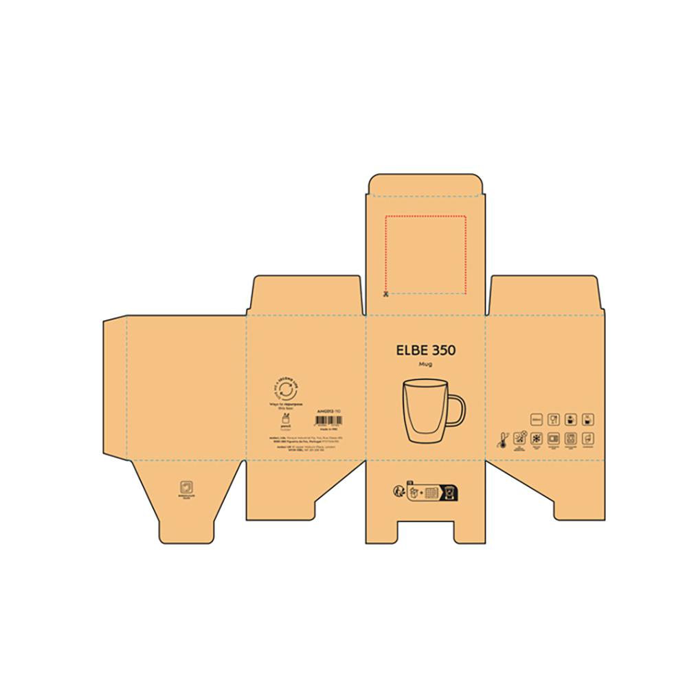 Cană Elbe 350 Transparent