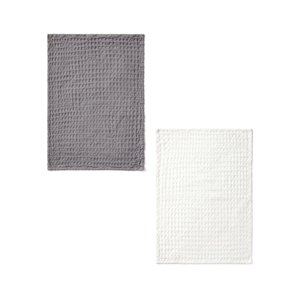 Set de 2 prosoape de bucătărie tip waffle VINGA Cromer grey