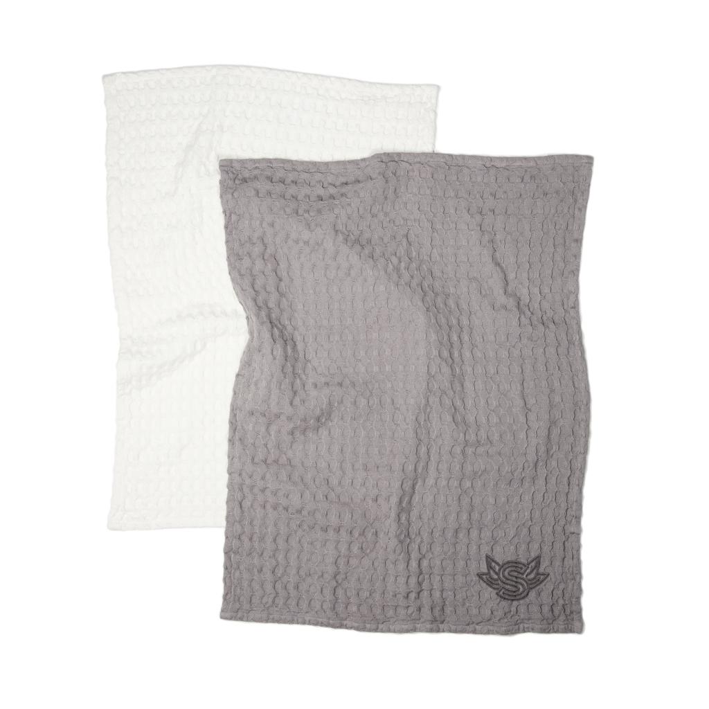 Set de 2 prosoape de bucătărie tip waffle VINGA Cromer grey