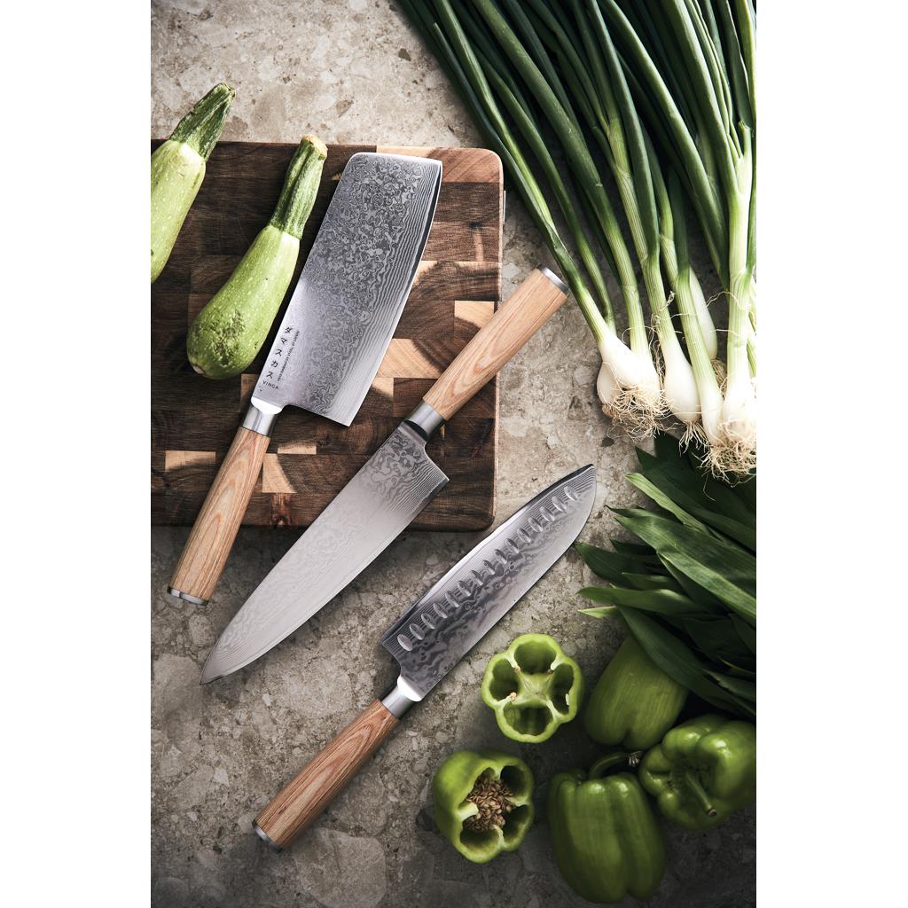 Cuțit Santoku Damasc VINGA Hattasan steel