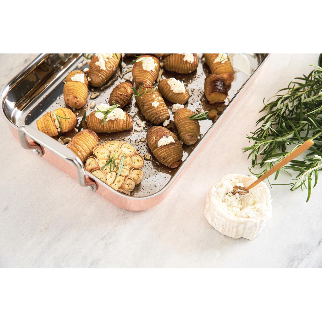 Tavă de cupru pentru friptură VINGA Baron brown