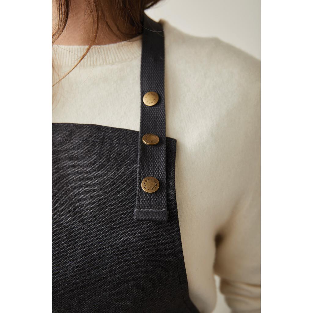 Șorț din pânză reciclată GRS VINGA Tome black