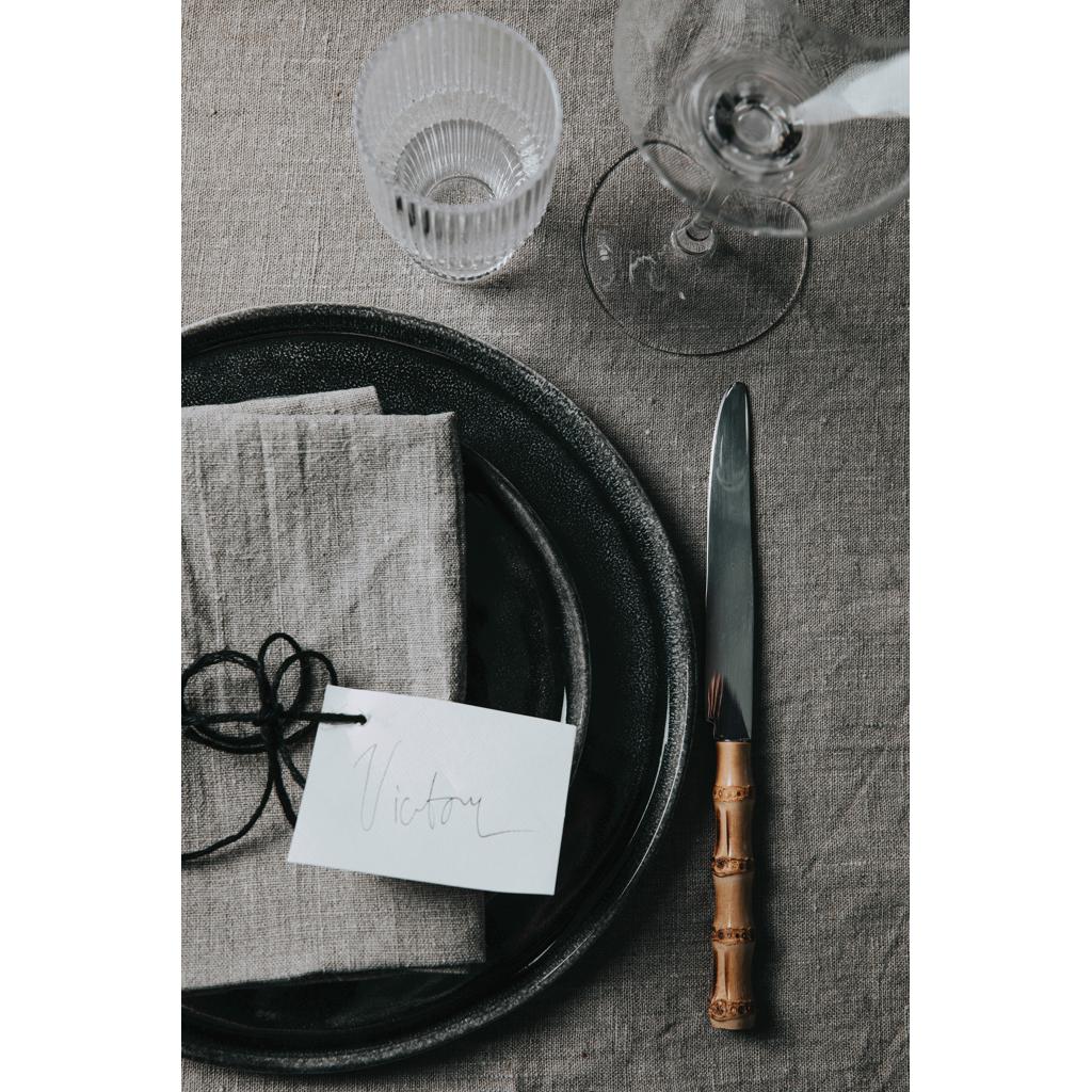 Farfurie 20 cm, set de 2 bucăți VINGA Nomimono black