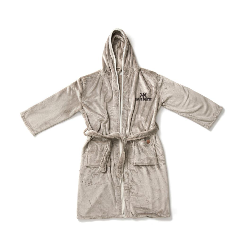 Halat de lux din pluș RPET, mărimea L-XL VINGA Louis grey