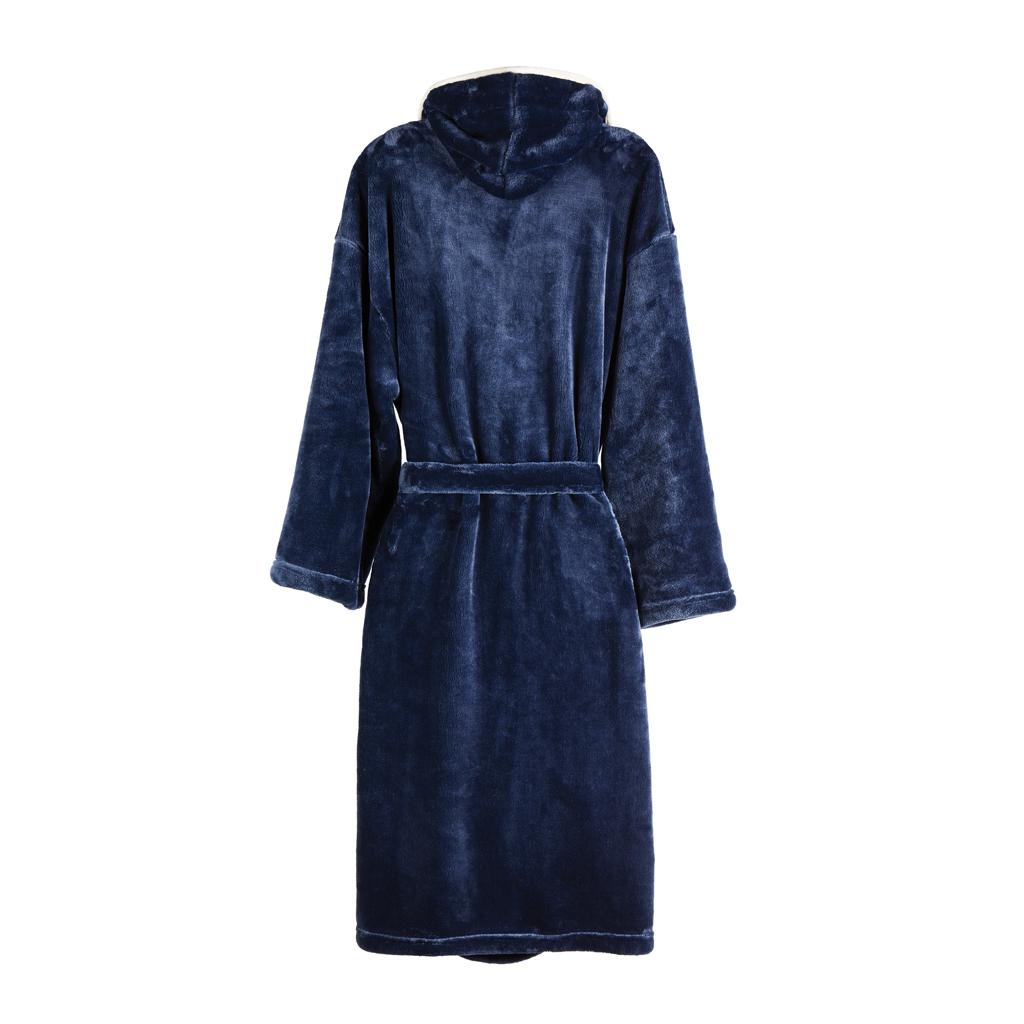 Halat de lux din pluș RPET, mărimea L-XL VINGA Louis navy