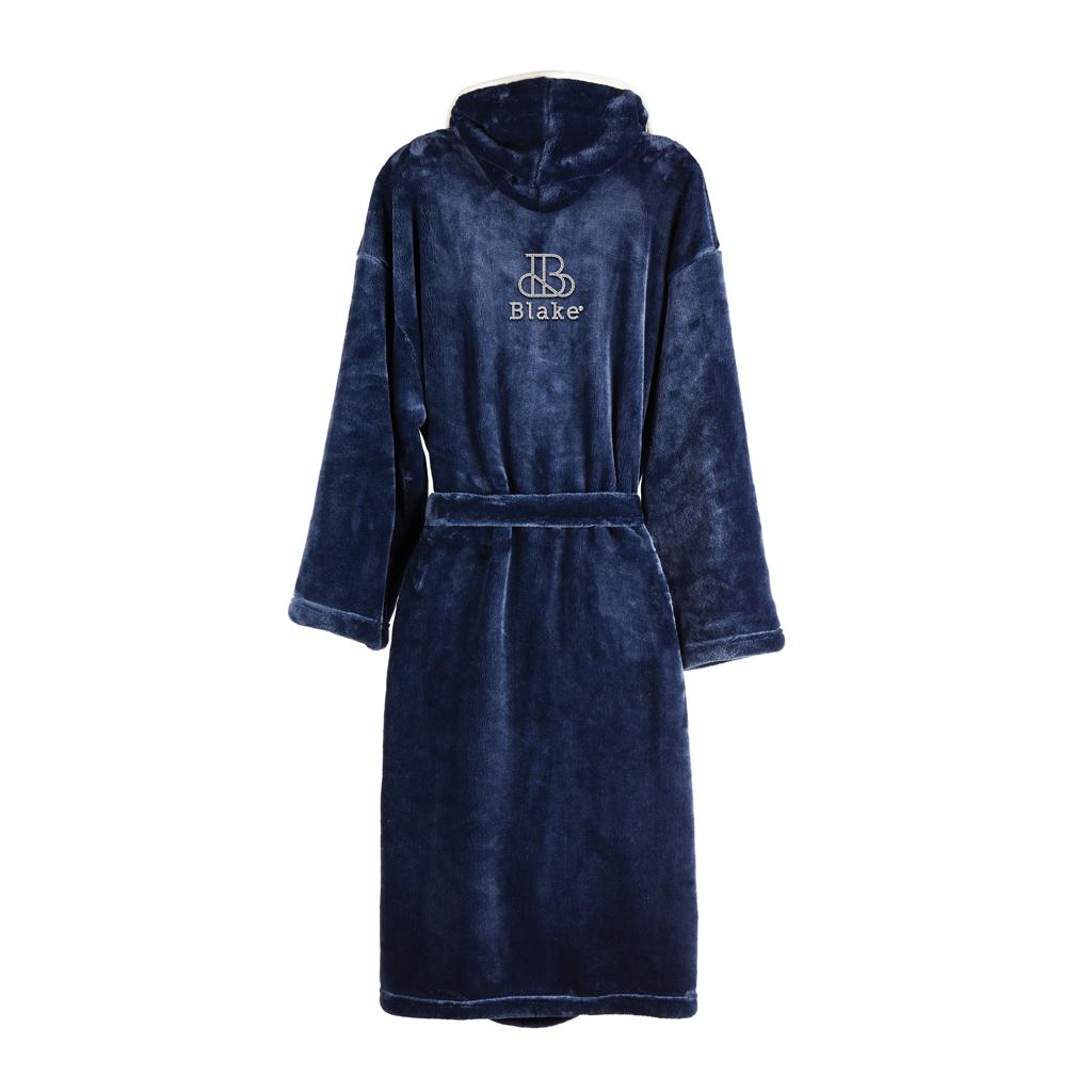 Halat de lux din pluș RPET, mărimea L-XL VINGA Louis navy
