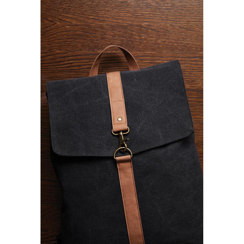 Rucsac din pânză reciclată GRS VINGA Bosler black